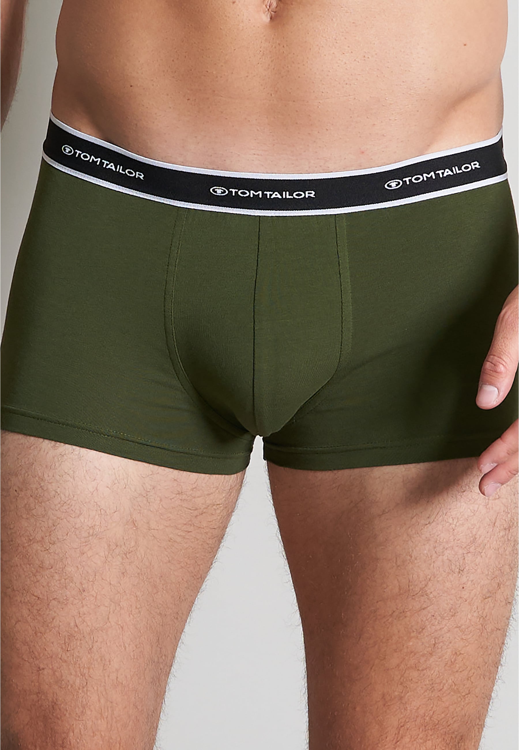 TOM TAILOR Boxers »Kentucky« Paquet,  doux, confortable, basique, ajusté, respirant, ceinture logo, mélange de coton