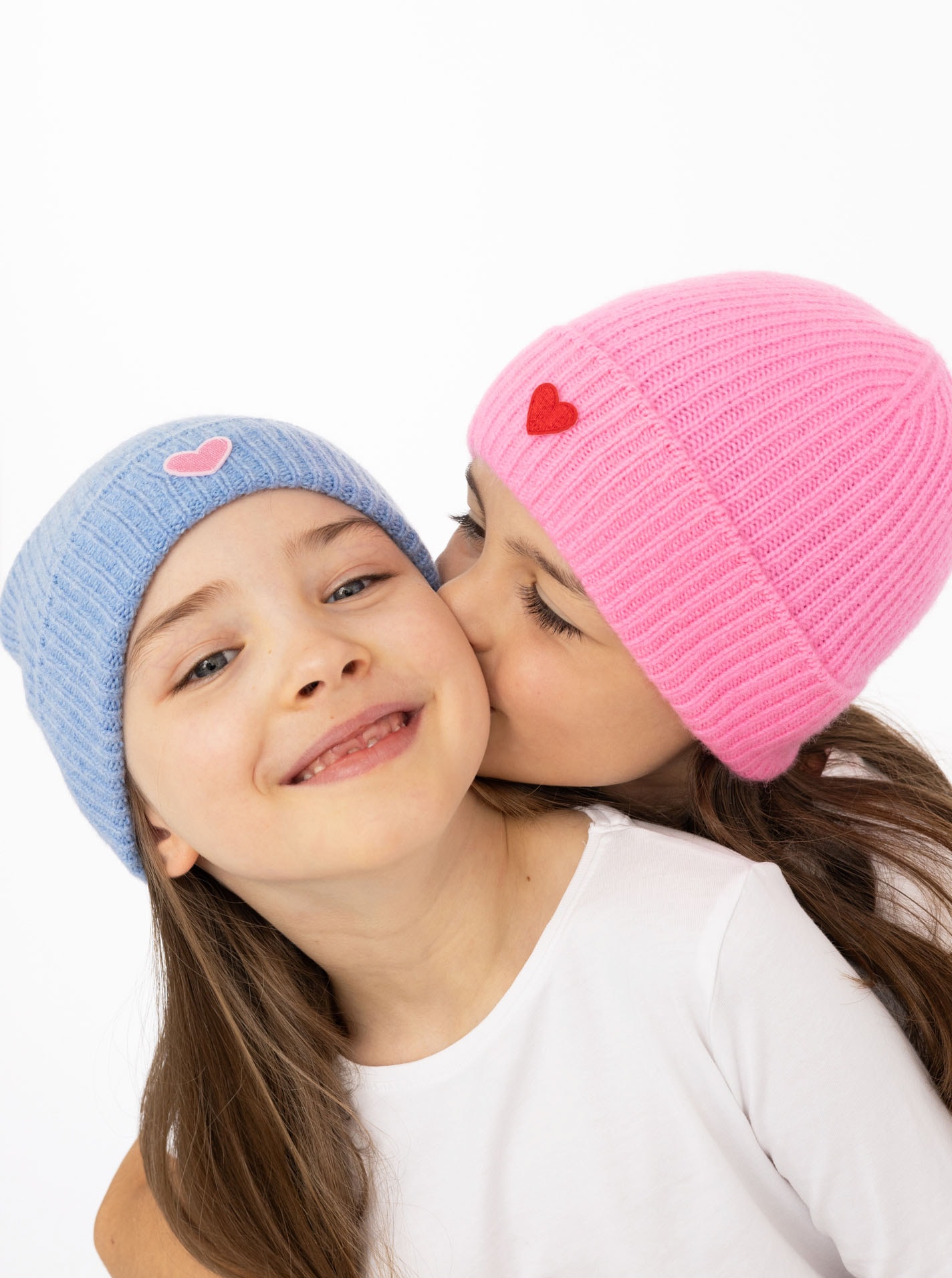 Image of Zwillingsherz Beanie ""Heart-Patch"" Kids-Kaschmir Mütze mit Herzpatch