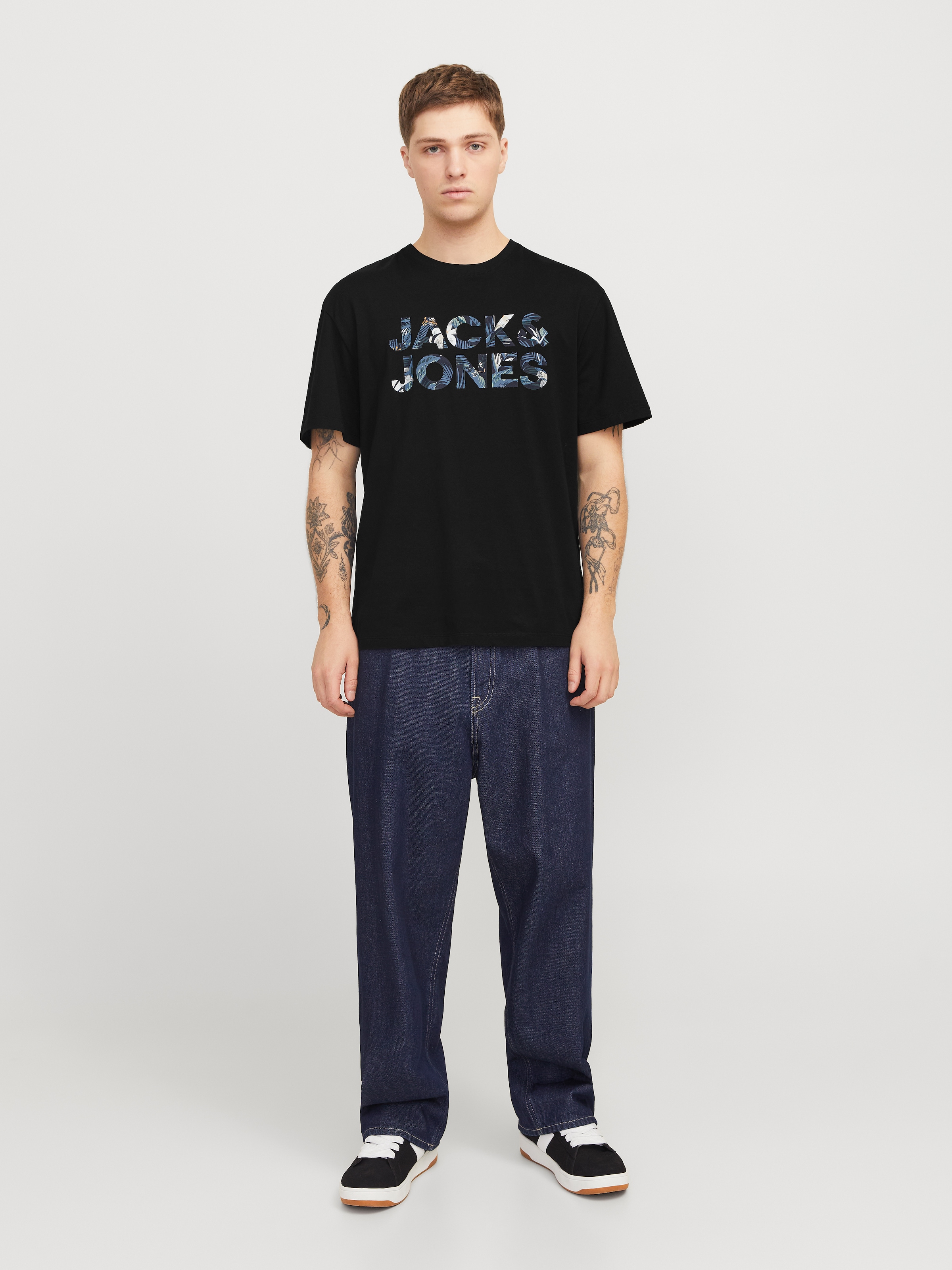 Jack & Jones Rundhalsshirt »JJEBRYAN CORP LOGO TEE SS O-NECK NOOS«, mit Logo Druck