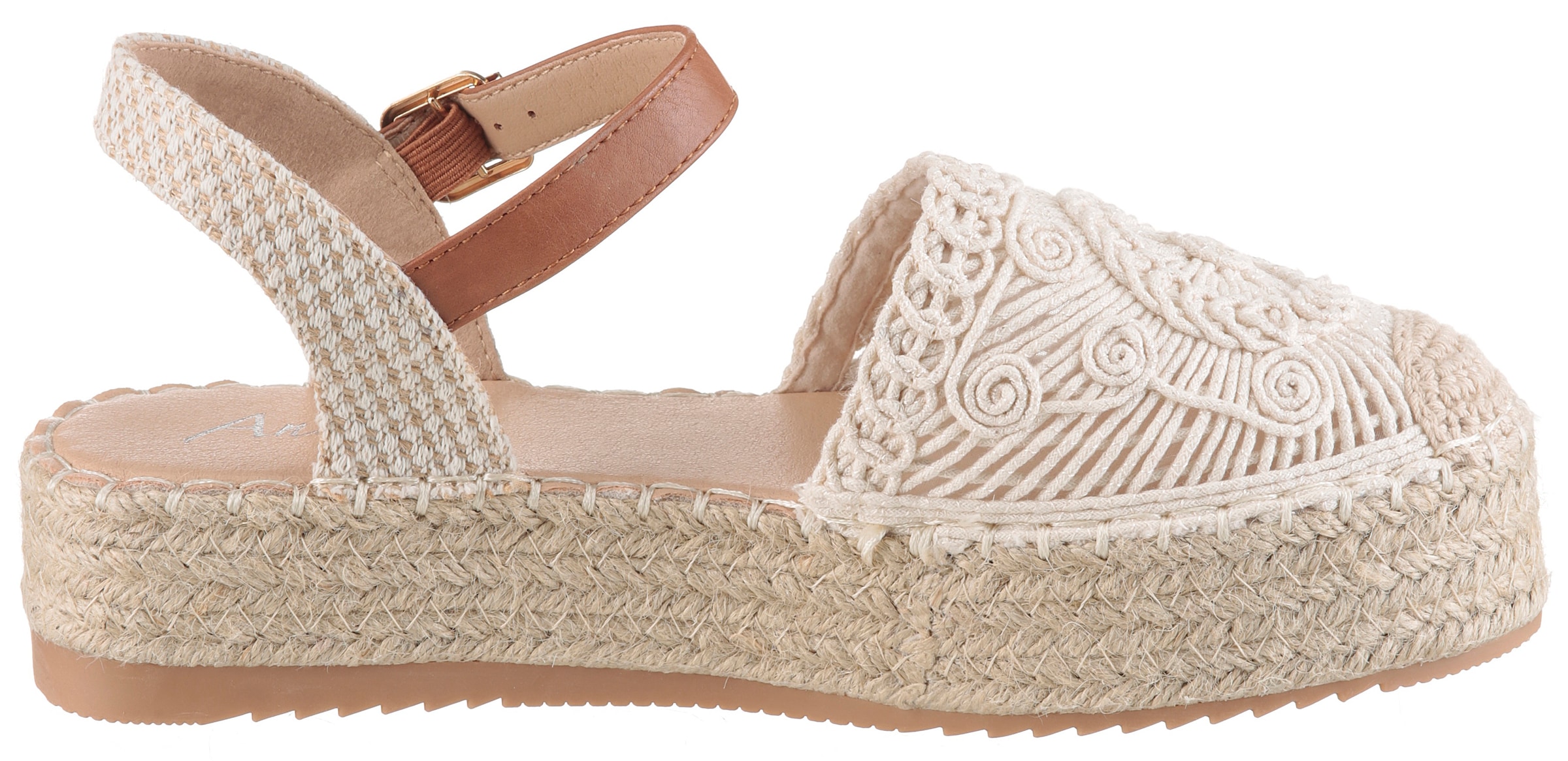 Aniston SHOES Sandale à plateforme  Sandale au crochet, chaussure d'été, chaussure de vacances - NOUVELLE COLLECTION