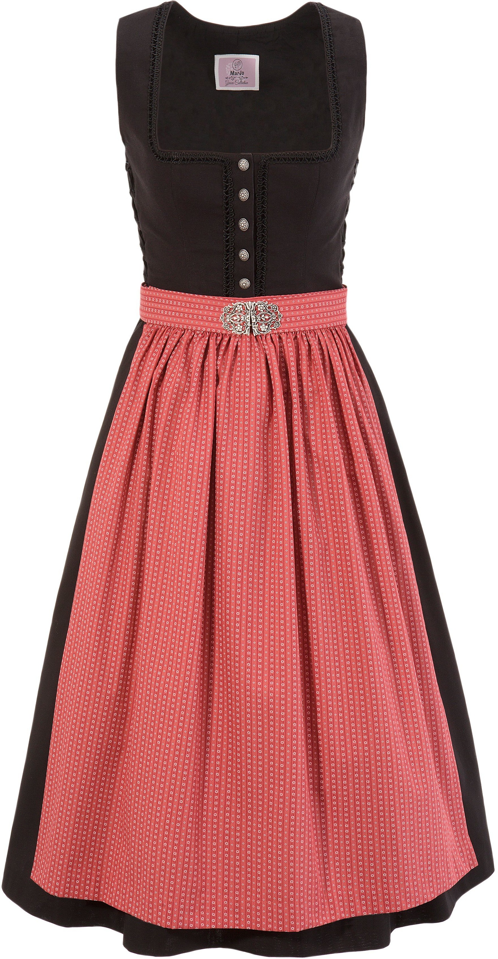 Dirndl midi mit Bortenbesatz