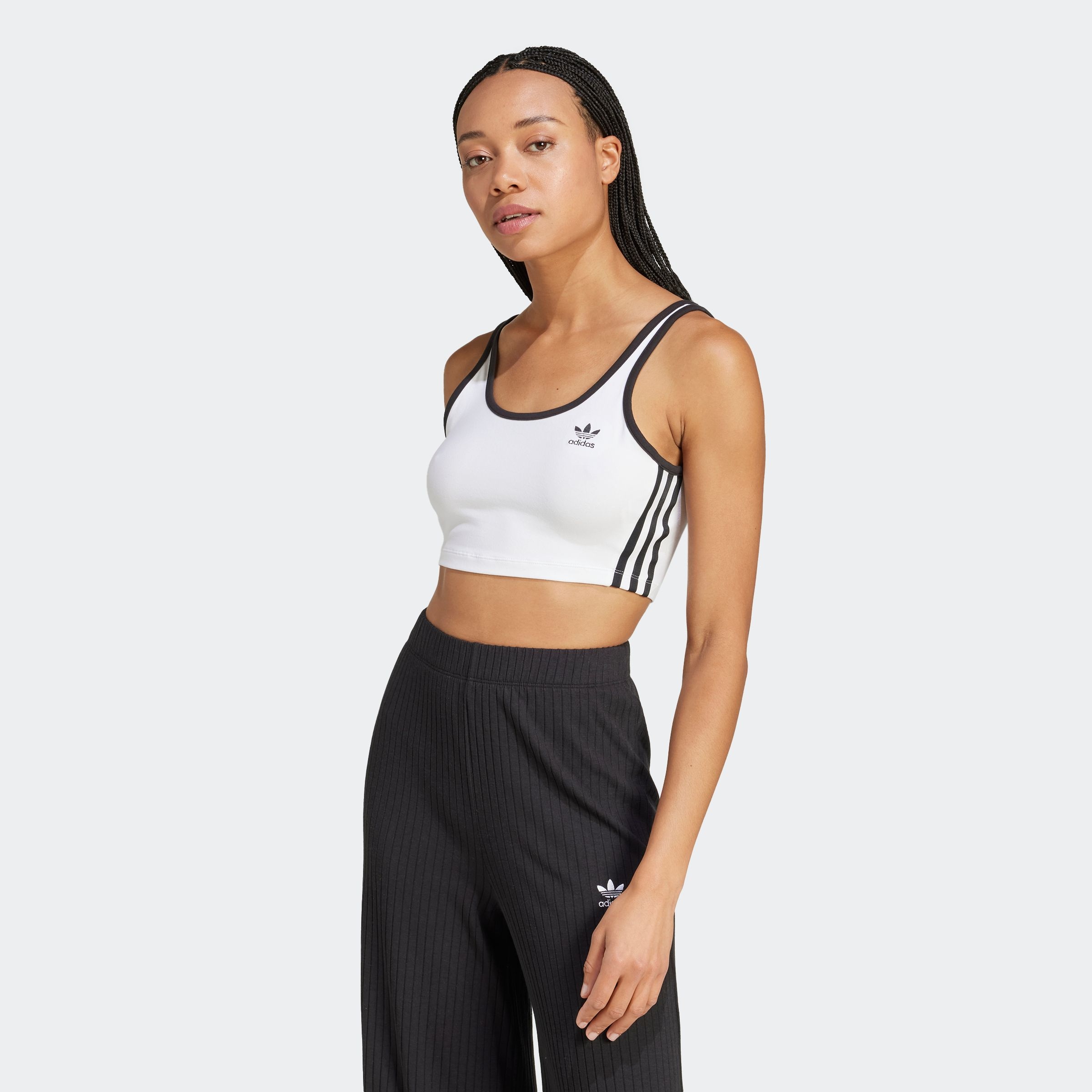 Image of adidas Originals Tanktop "ADICOLOR 3-STREIFEN BUSTIER" sportliche Schnittform, aus Baumwolle und Elasthan