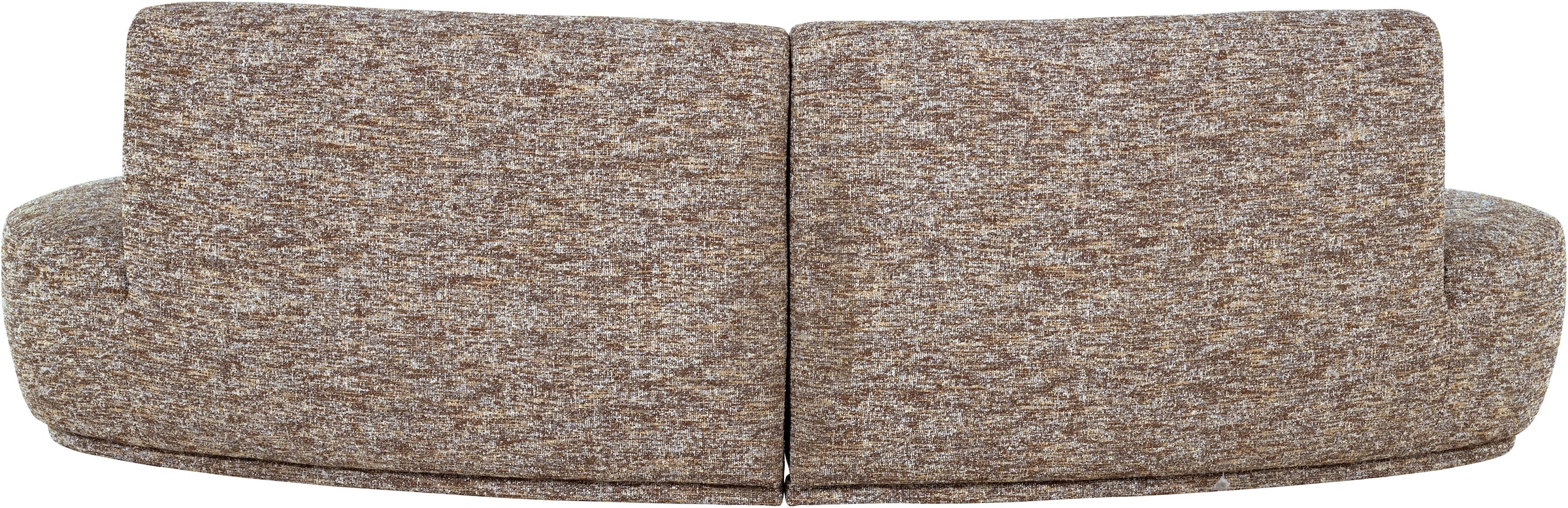 WOOOD 4 places »Batavier 4-Sitzer Melange-Webstoff halbrunde Form B254 x T122x H74 cm« Capacité de charge 320 kg, excellente résistance à l'usure, avec coussin décoratif