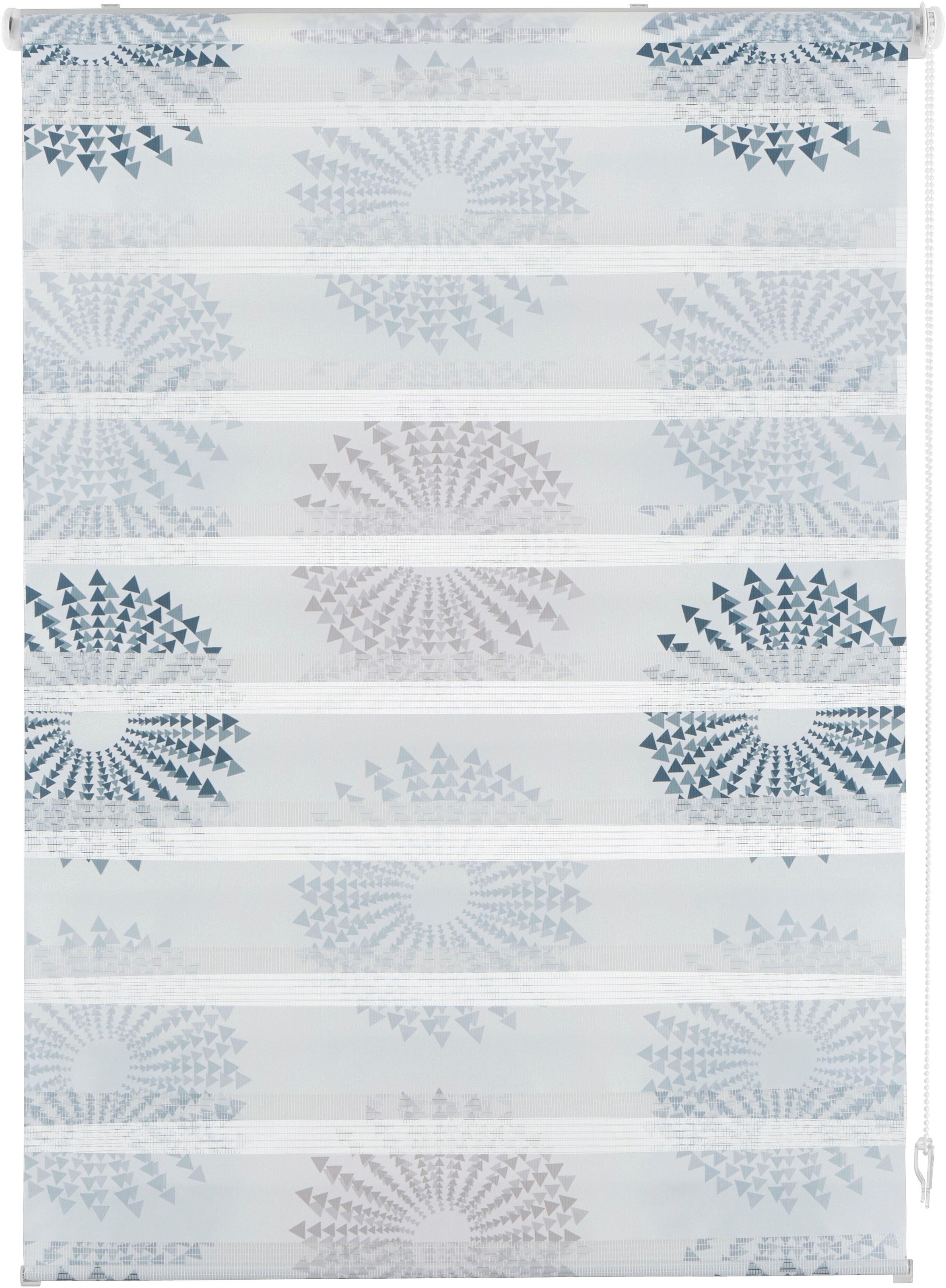 Image of Home affaire Doppelrollo »Mara«, Lichtschutz, ohne Bohren, freihängend, Klemmfix, im Fixmass, Dreiecke, Kreise, Klemmträger, gemustert, in verschiedenen Grössen bei Ackermann Versand Schweiz