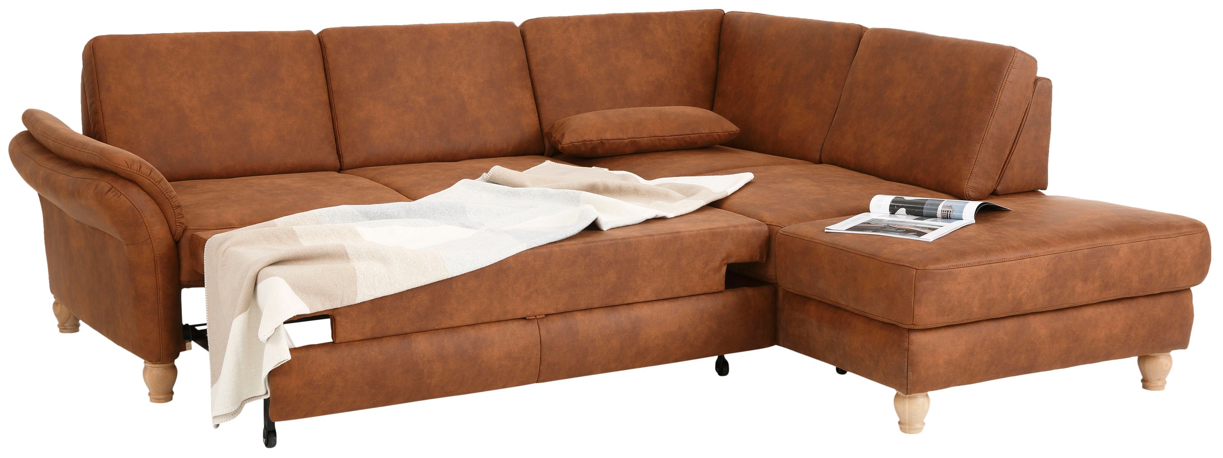 Home affaire Ecksofa »Palace L-Form«, incl. Sitztiefenverstellung, wahlweise mit Bettfunktion und Stauraum