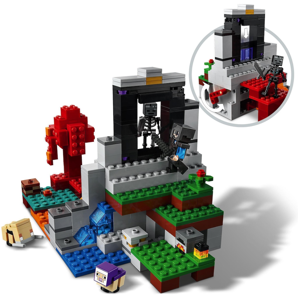LEGO® Konstruktionsspielsteine »Das zerstörte Portal (21172), LEGO® Minecraft™«, (316 St.), Made in Europe