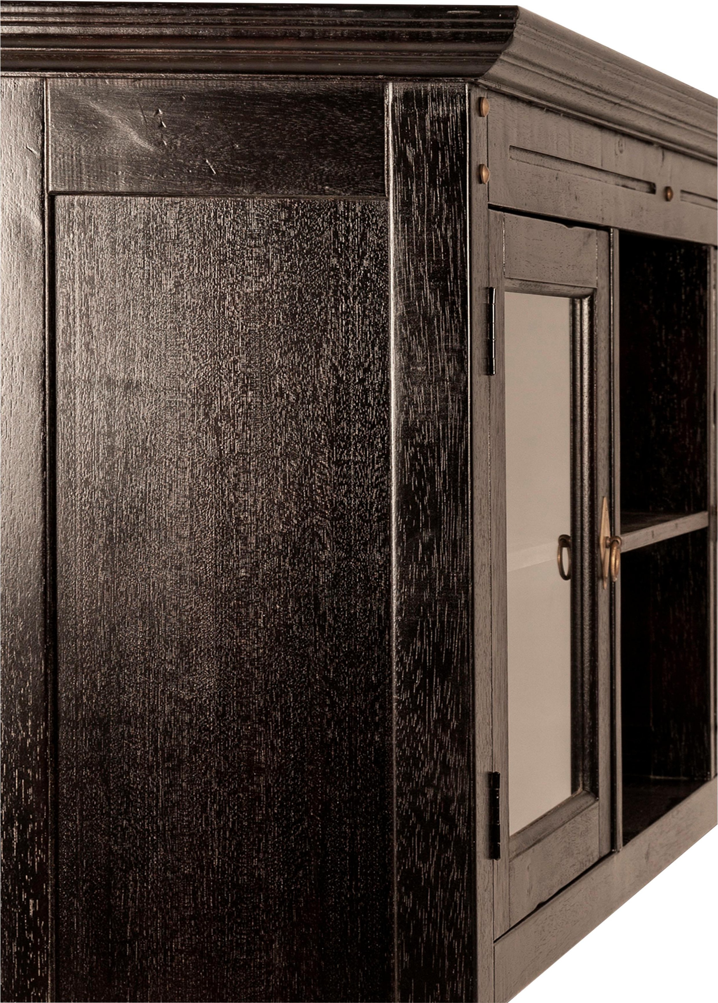 SIT Armoire à poser »Fès aus Akazie massiv mit 2 Glastüren & 2 Fächern« complément idéal pour le buffet