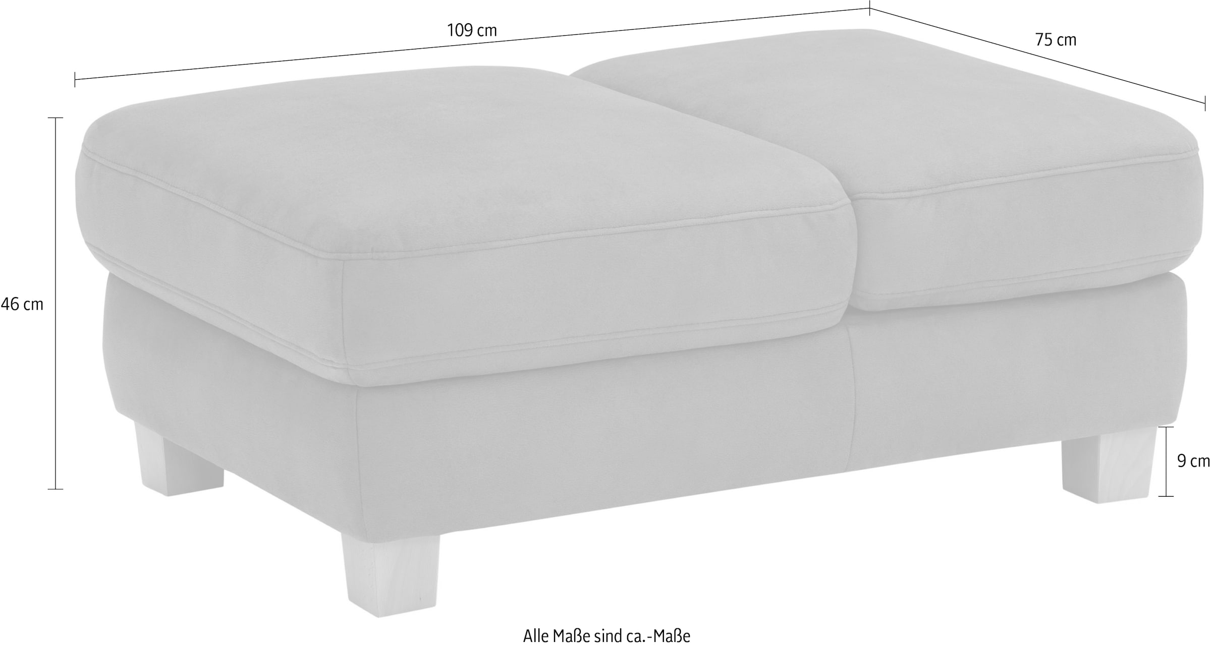 Home affaire Tabouret rembourré »Dundee« mit  Klappfunktion - wie ein Sessel nutzbar