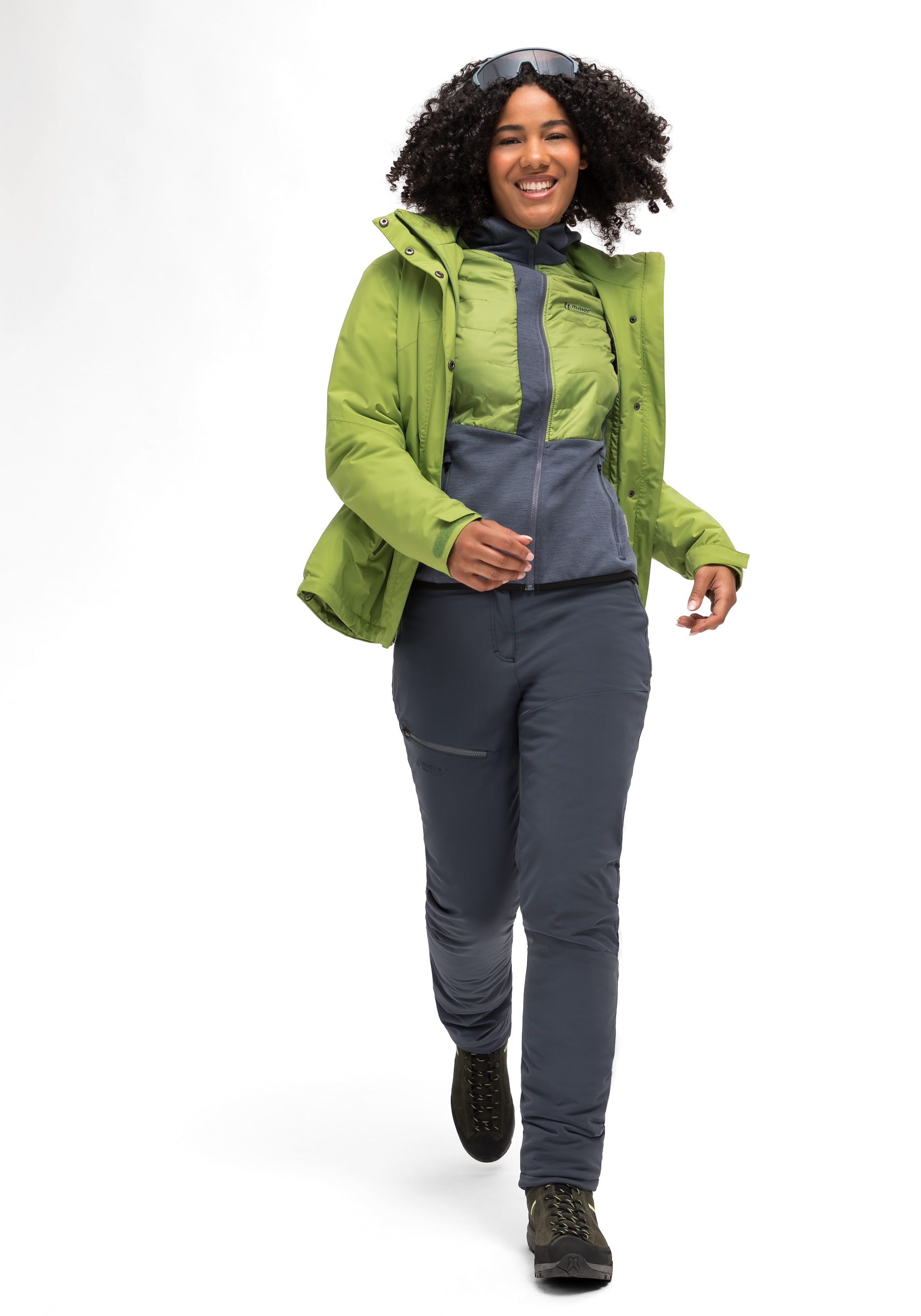 Maier Sports Outdoorjacke »Lanus W«, Damen Wanderjacke wattiert, atmungsaktive Trekking-Jacke mit 3 Taschen