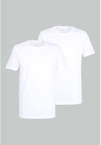 T-Shirt »BUGATTI Herren T-Shirt uni 2er Pack«, (Packung, 2 tlg., 2)