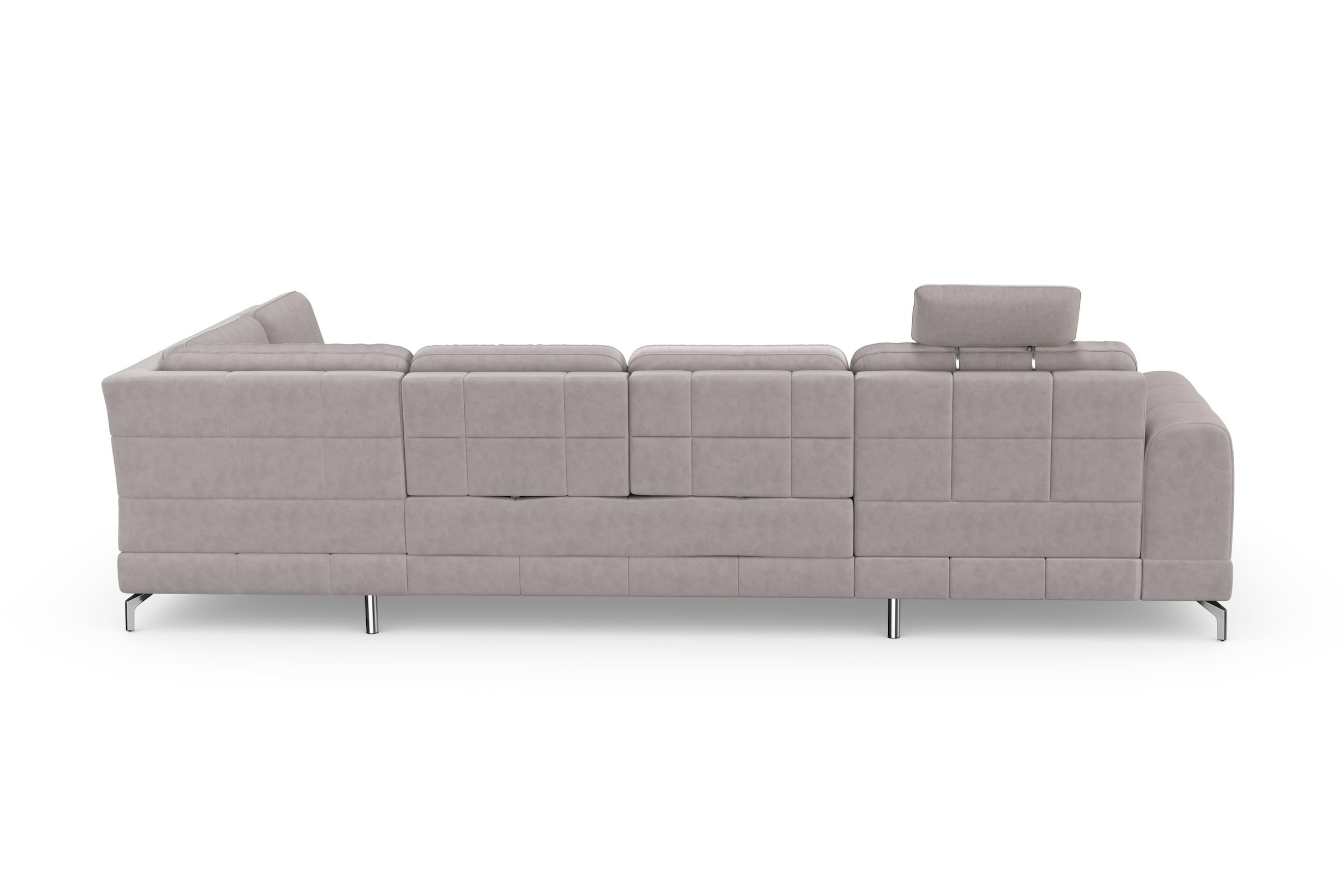 sit&more Wohnlandschaft »Bendigo U-Form«, inklusive Sitztiefenverstellung, Bodenfreiheit 12 cm, in 2 Fussfarben