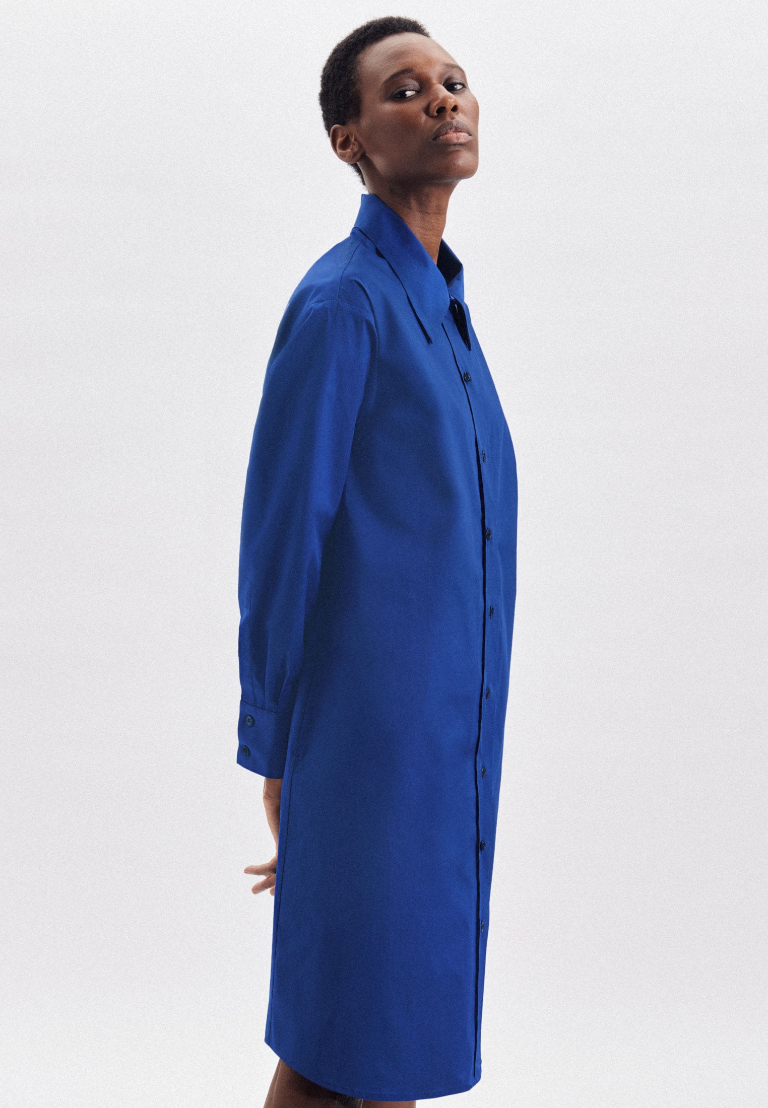 Image of seidensticker Sommerkleid »Schwarze Rose«, Langarm Kragen Uni bei Ackermann Versand Schweiz