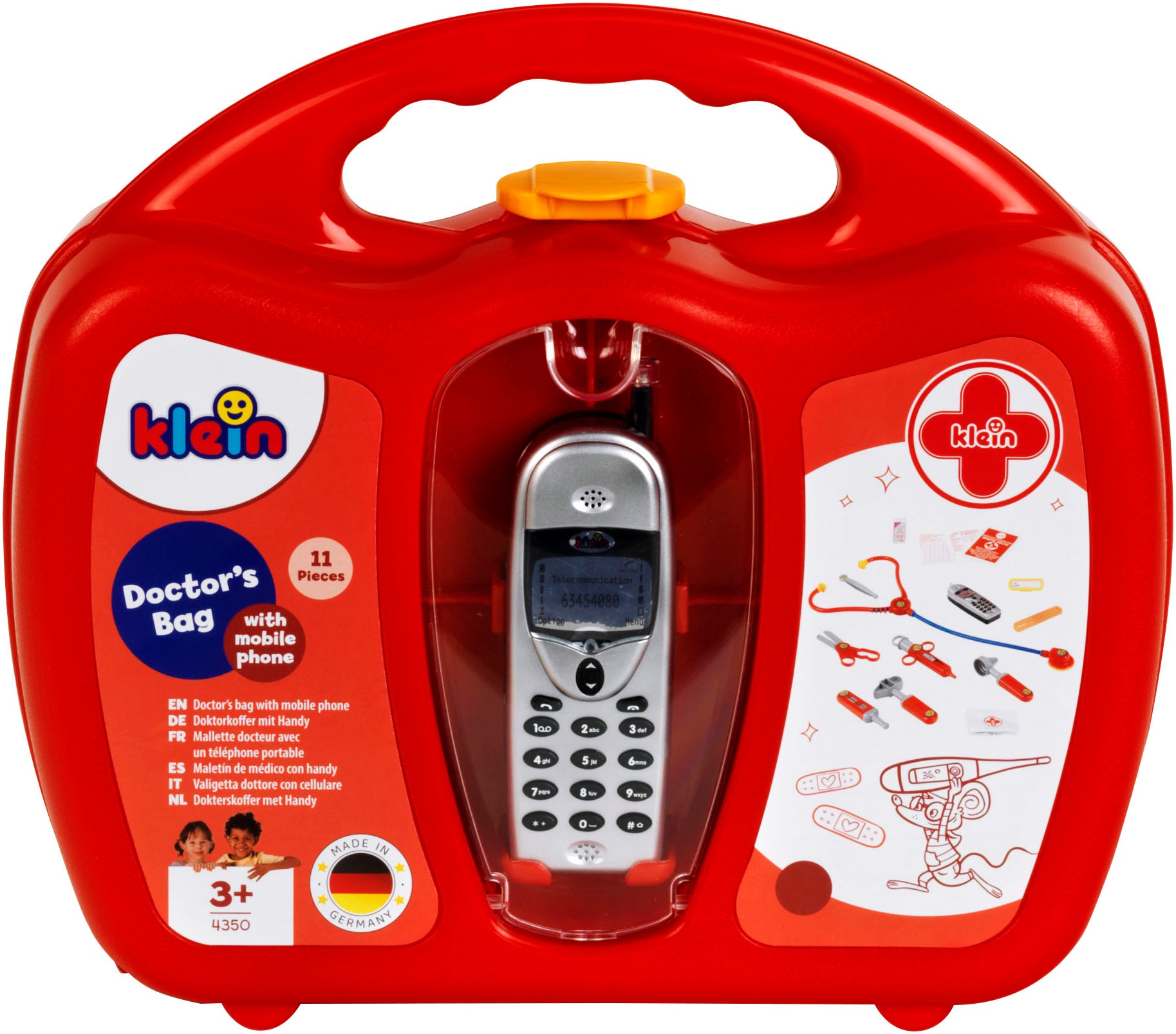 Klein Spielzeug-Arztkoffer mit Handy, Made in Germany