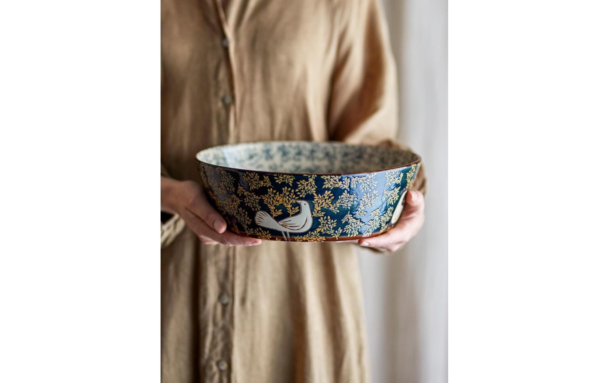 Bloomingville Coupe à dessert »Hezha, Steinzeug, 28 cm« 1