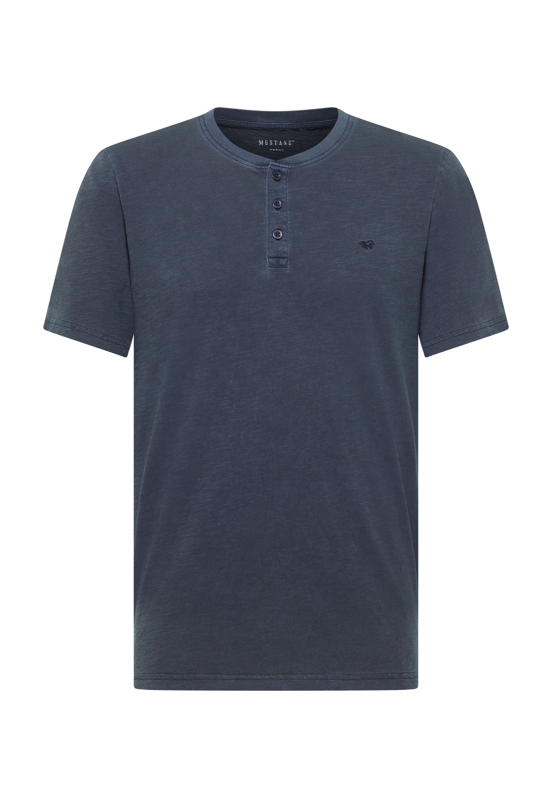 MUSTANG Henleyshirt »Acton Henley« Sommershirt mit kurzer Knopfleiste