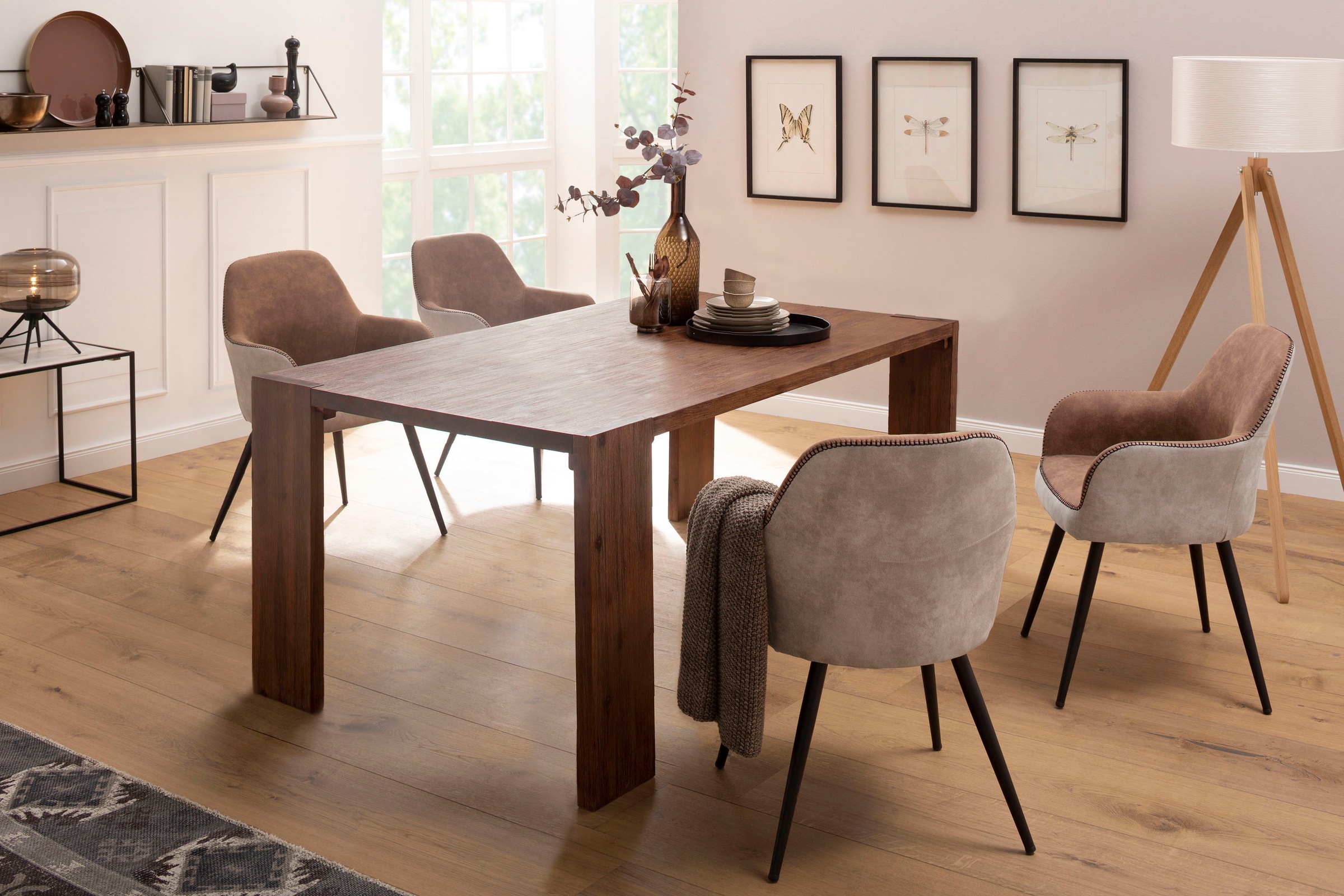 Home affaire Esstisch »Marbella«, kaufen jetzt unterschiedlichen Tischgrössen in aus Akazienholz, massivem