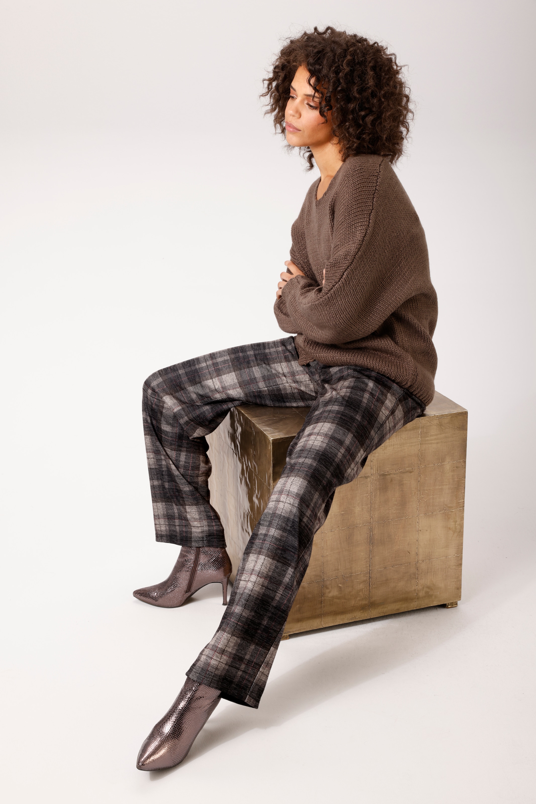 Aniston CASUAL Pantalon à enfiler  à carreaux tendance - NOUVELLE COLLECTION