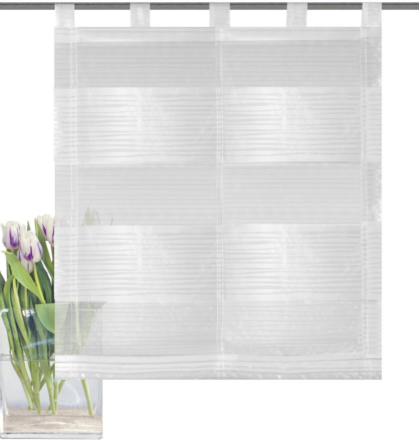 Image of HOME WOHNIDEEN Raffrollo »GABI«, mit Schlaufen, freihängend, Effektvoile bei Ackermann Versand Schweiz