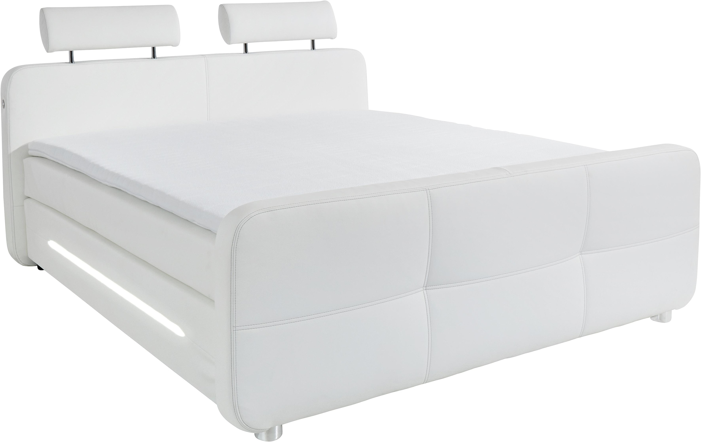 Places of Style Boxspringbett Gina, inkl. Topper und LED-Beleuchtung