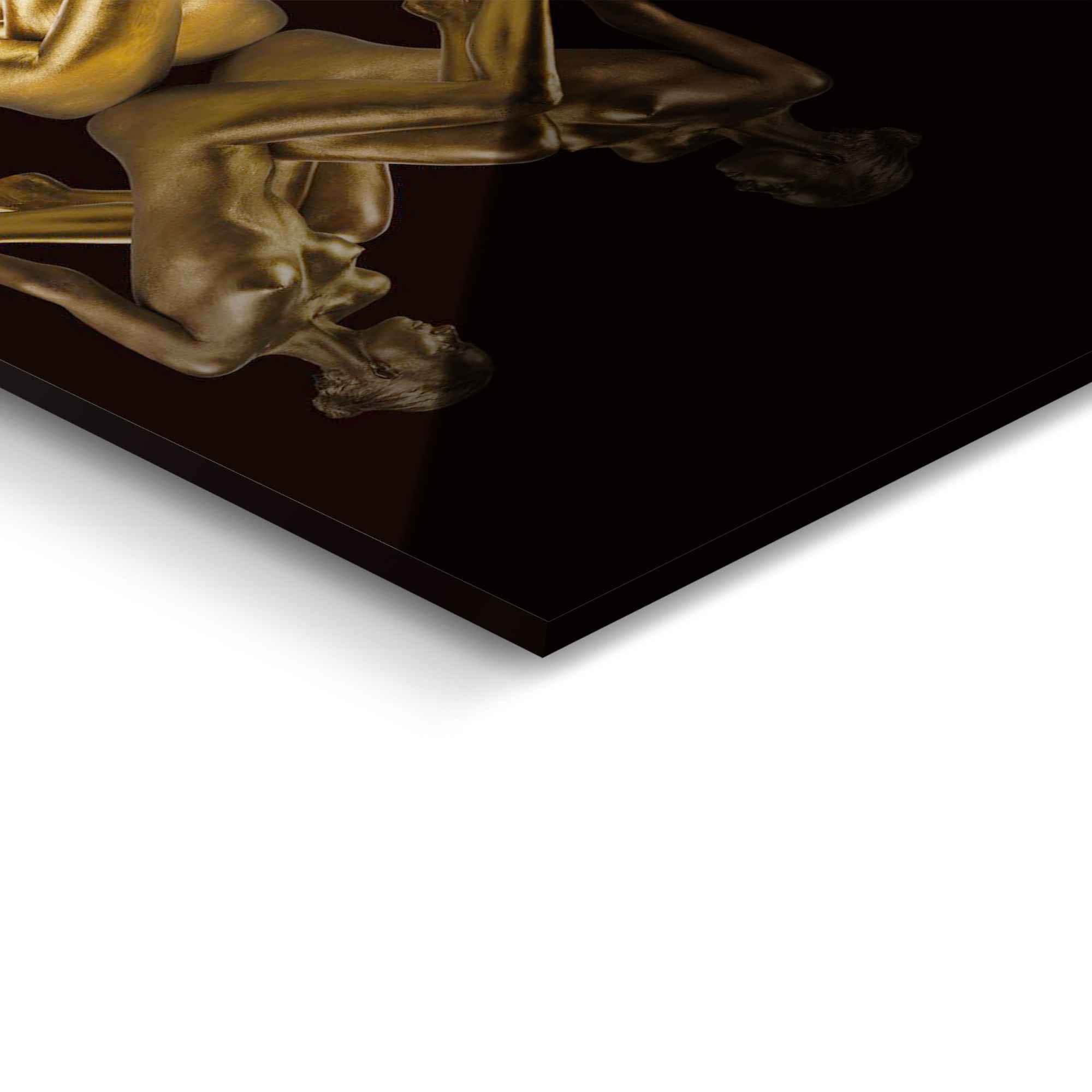Reinders! Glasbild »Glasbild Frauen in Gold Symmetrie - Caleidoscoop«, Frau, (1 St.)