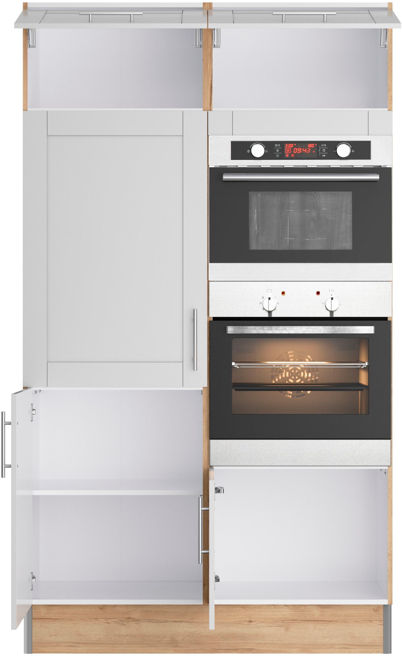 KOCHSTATION Küche »KS-Ahus, Hochschrankmodul«, Breite 120 cm,wahlweise mit E-Geräten,Soft-Close-Funktion