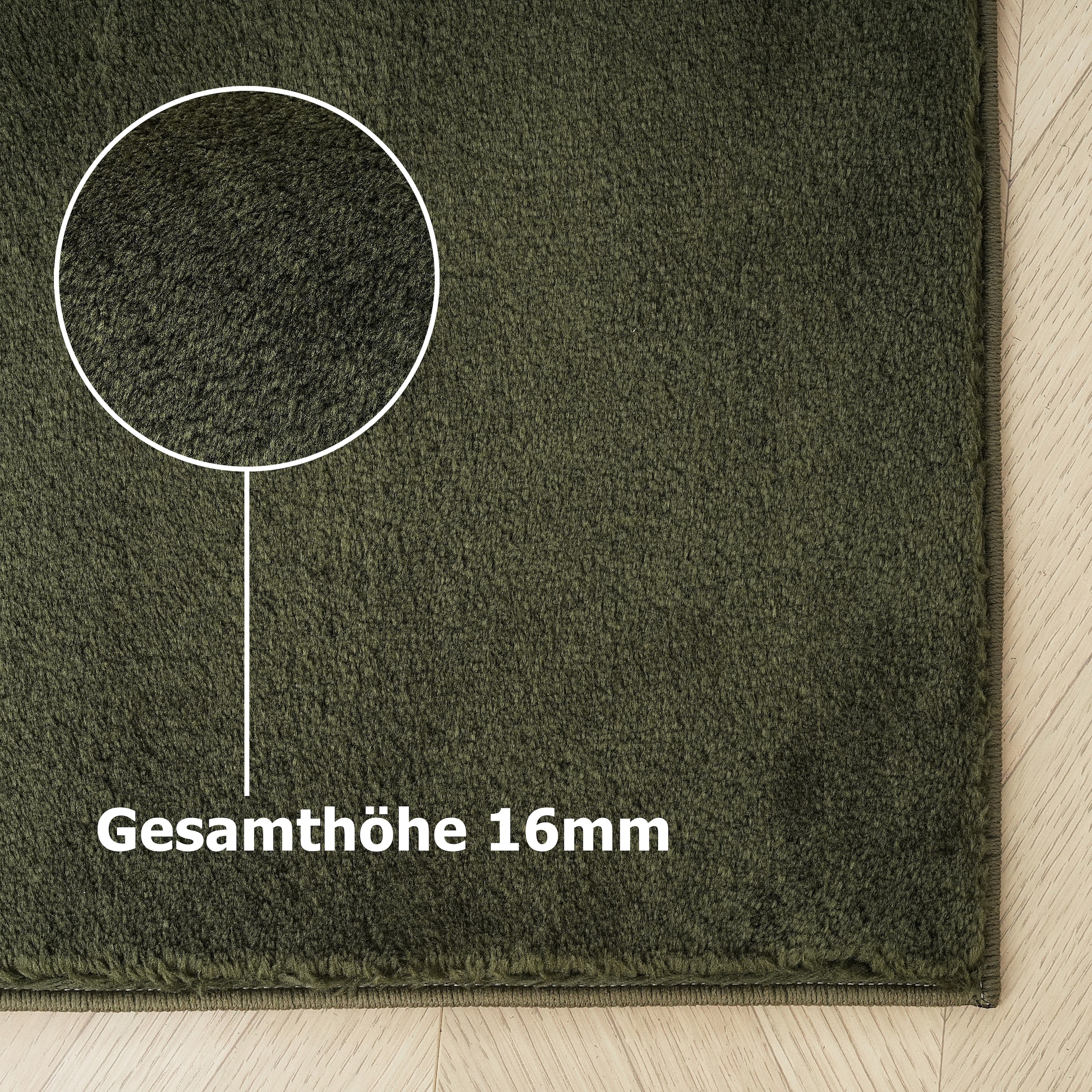 GOODproduct Teppich »Cali, in Standard- und Premium-Qualität, 13 mm oder 16 mm Höhe« rechteckig Uni-Farben, kuschelig, & weich, waschbar, Wohnzimmer, Schlafzimmer