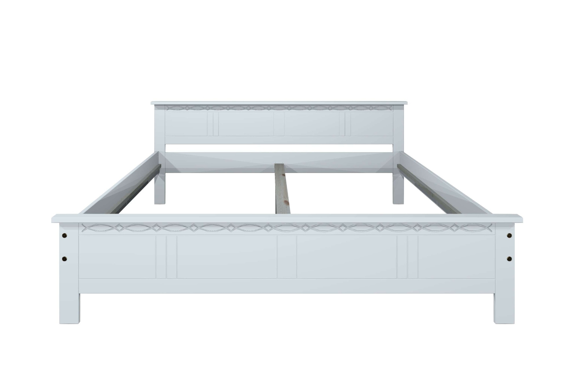 Home affaire Massivholzbett »Indra, TOPSELLER, Landhausstil, edles Design,zertifiziertes Massivholz«, (Breite/Belastbarkeit 180cm/220 KG, 140cm/180 KG, 90cm/120 KG), mit dekorativen Fräsungen, in 2 Breiten und Farben