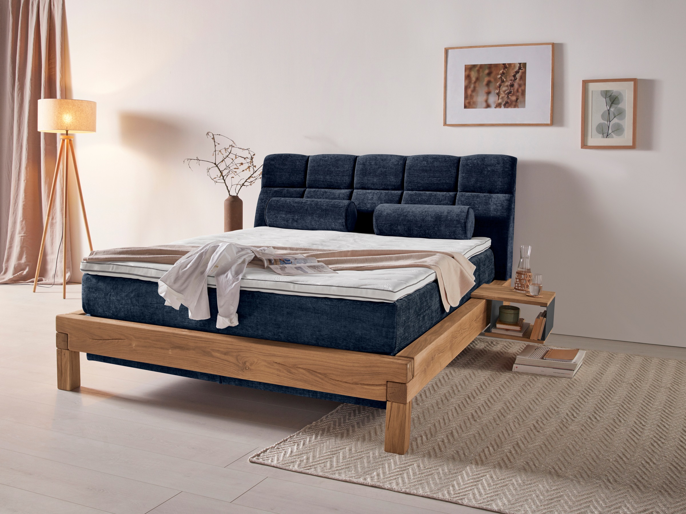 Home affaire Boxspringbett »Villads« Liegefläche: 160/200 cm aus Balkeneiche, Inside-Boxspring-Unterbau