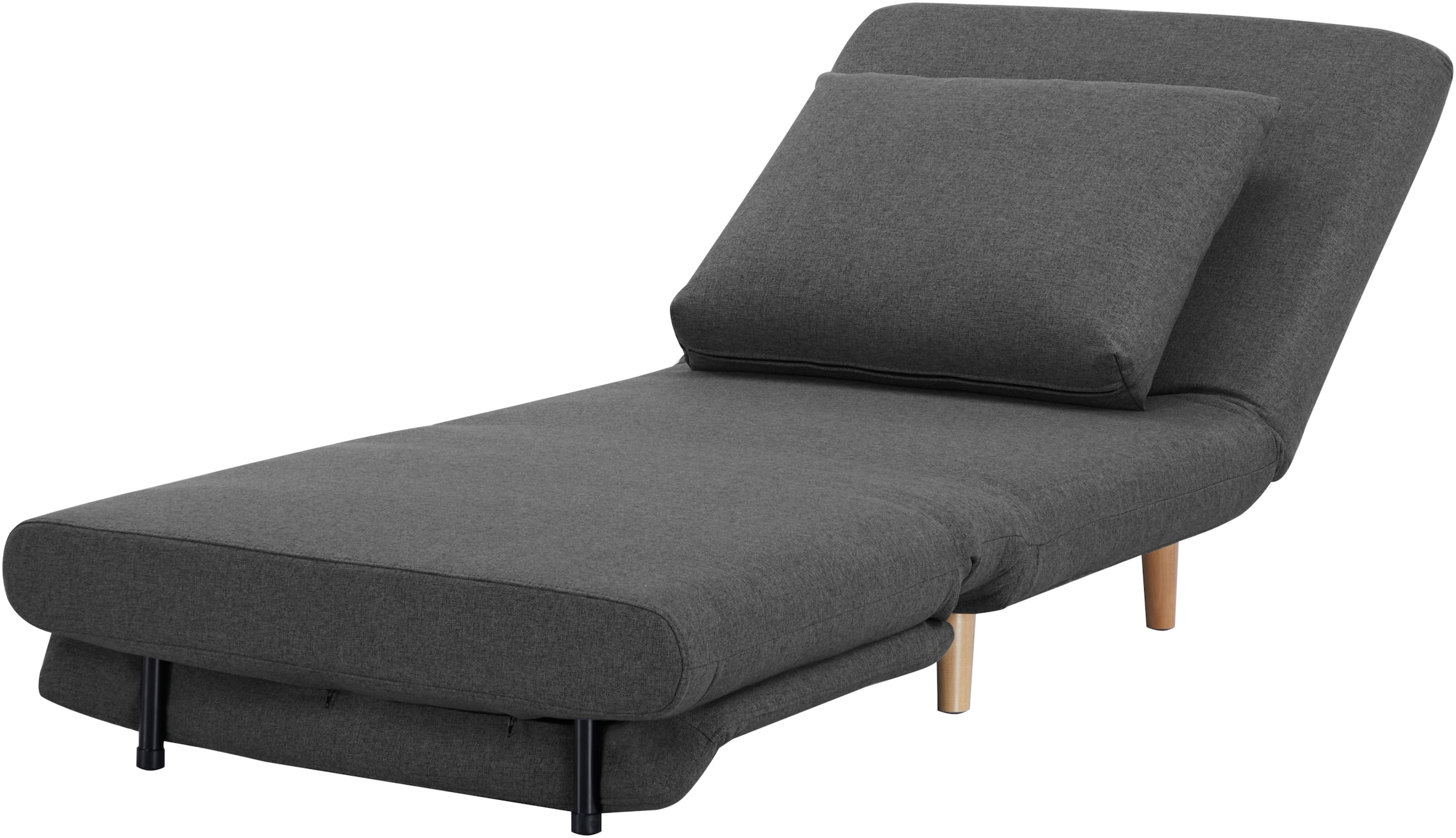 INOSIGN Sessel »AINSLEY« wandelbar zum Gästebett, Schlafsofa, Webstoff u. Cord-Bezug