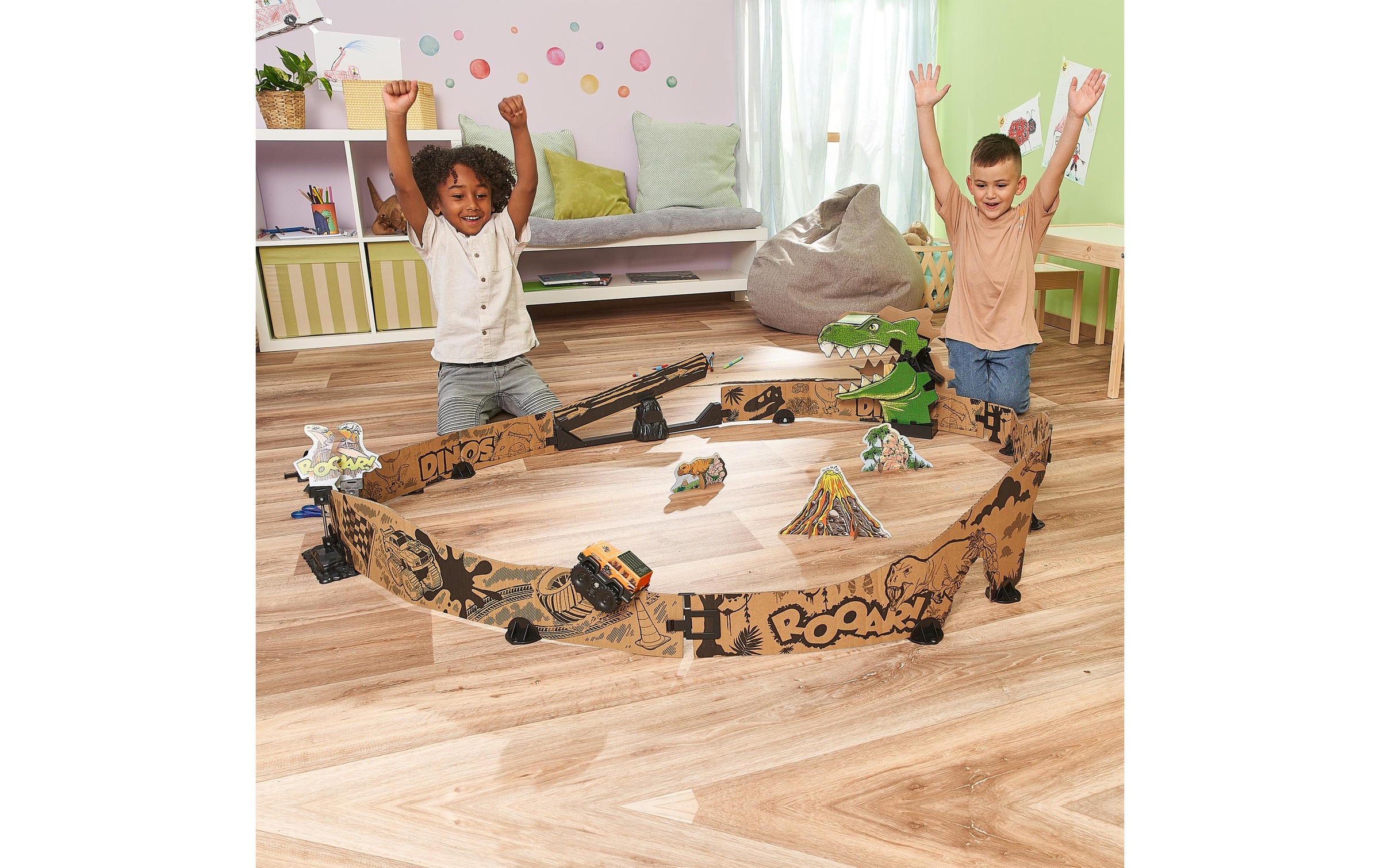 Vtech® Lernspielzeug »Car-Board Racers – Dino-Adventure Set«