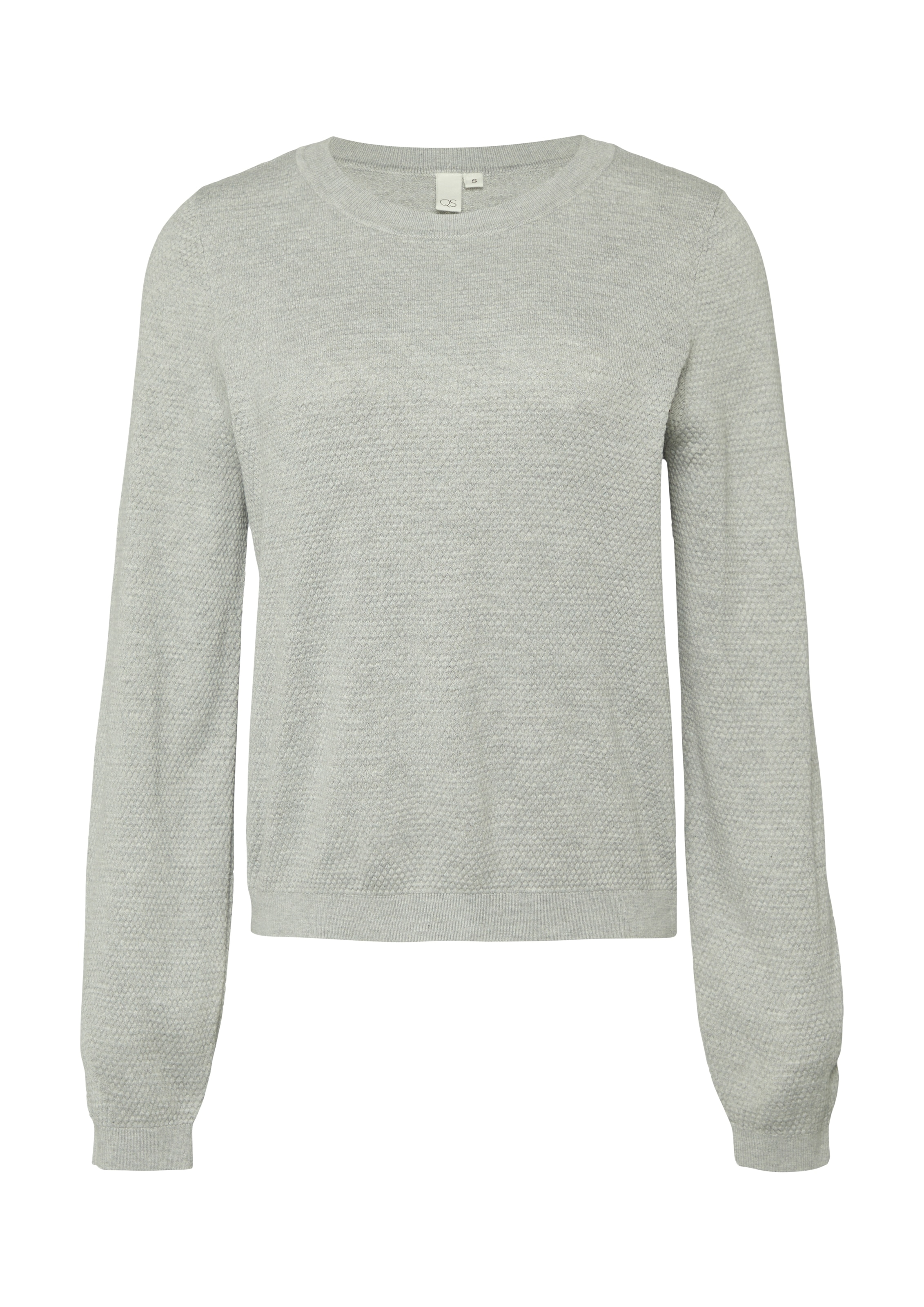 QS Rundhalspullover in Strick-Optik