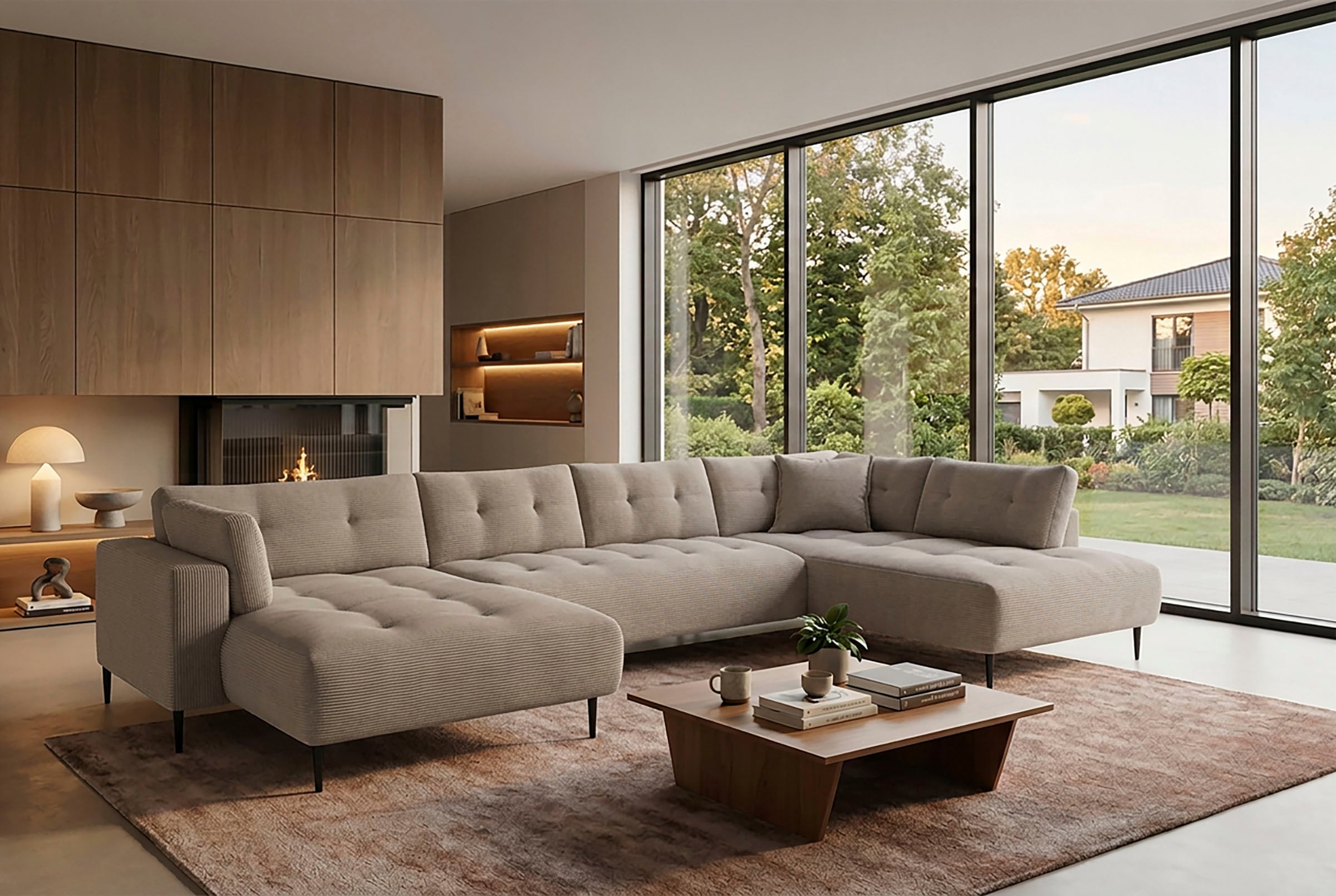 Trends by HG Wohnlandschaft »Leo U-Form, B: 360 cm mit Zierkissen«