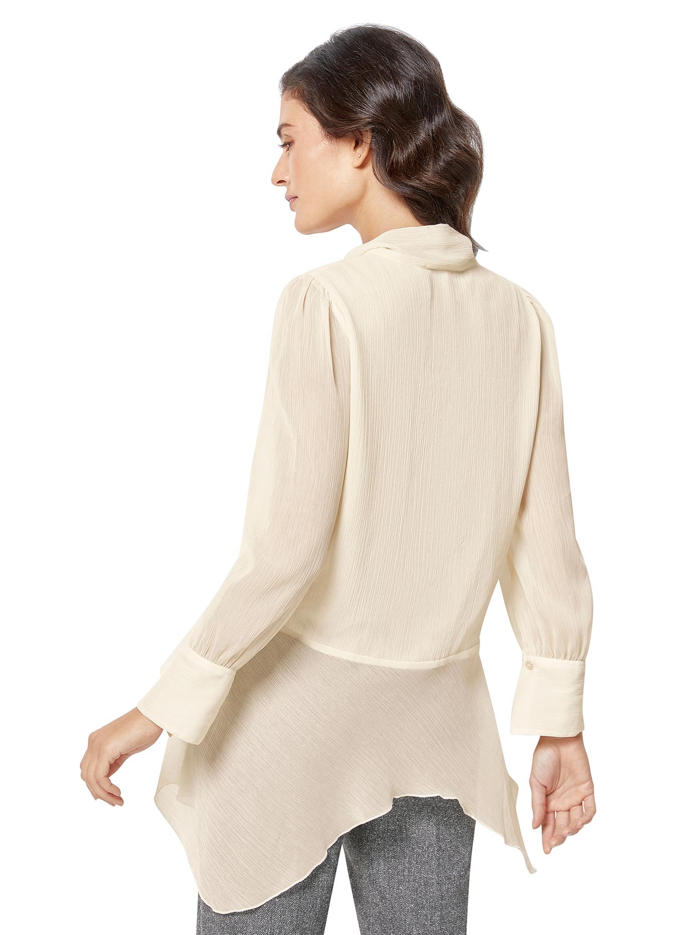 Bluse aus bügelfreier Crinkle-Qualität