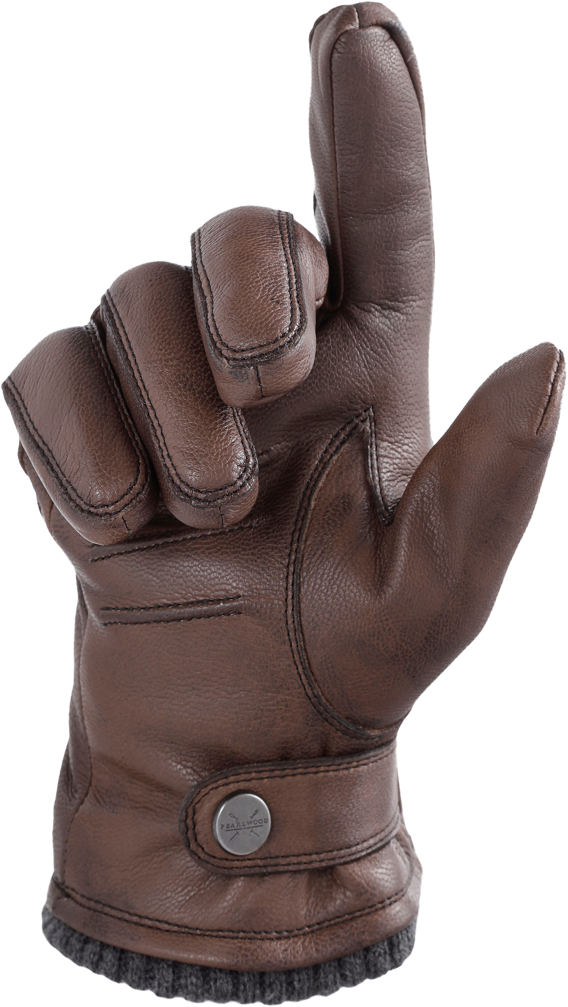 PEARLWOOD Gants en cuir »Newton« leichte Vintage Optik durch Waxfinish