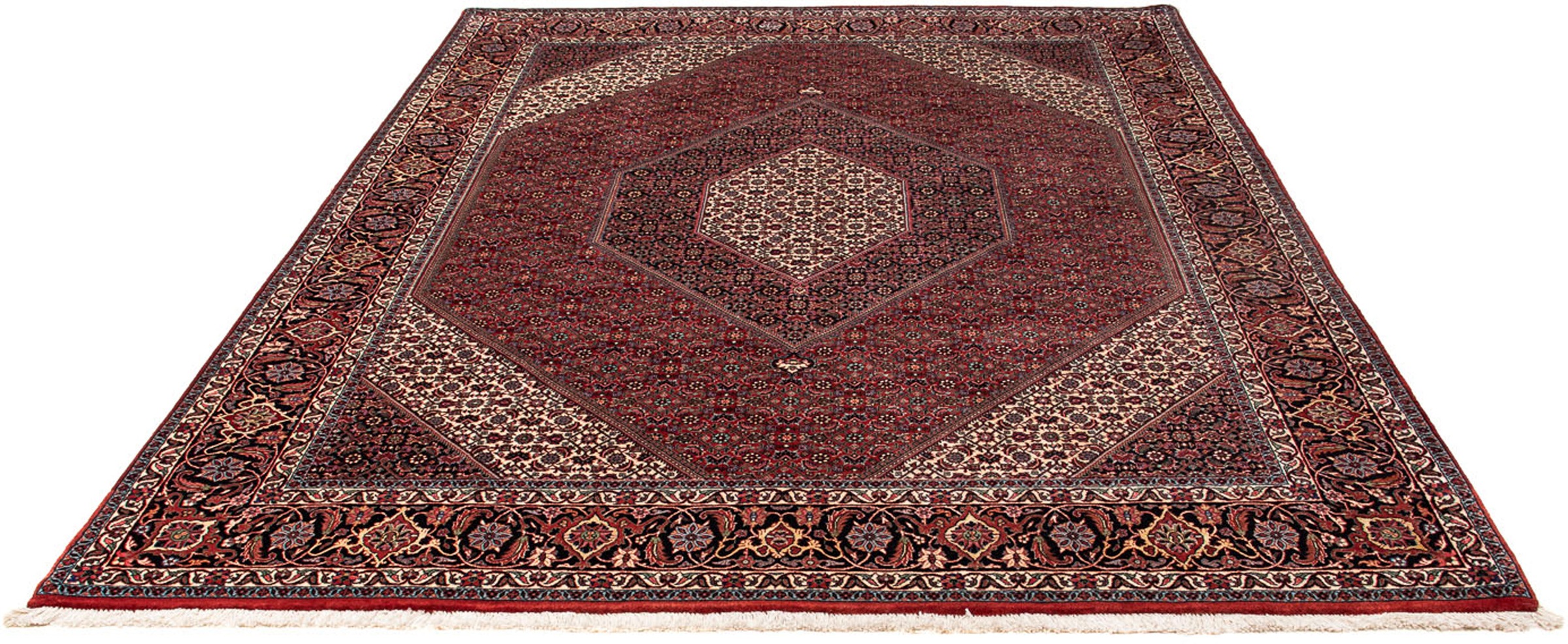 Image of morgenland Orientteppich »Perser - Bidjar - 258 x 202 cm - dunkelrot«, rechteckig, 15 mm Höhe, Wohnzimmer, Handgeknüpft, Einzelstück mit Zertifikat bei Ackermann Versand Schweiz