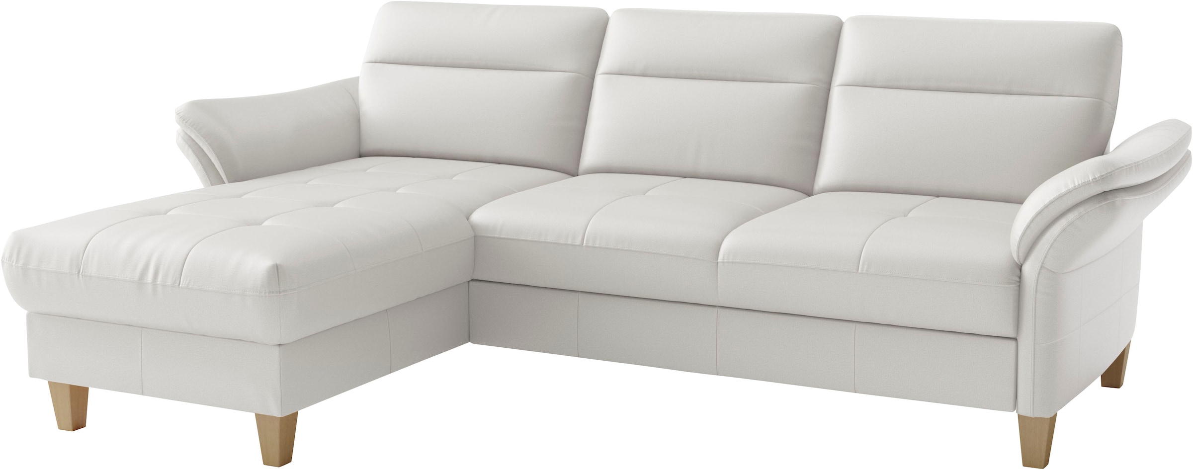 sit&more Ecksofa »Pamela L-Form, Leder, B: 218 und 230 cm« optional Armteilverstellung, Bettfunktion & Bettkasten