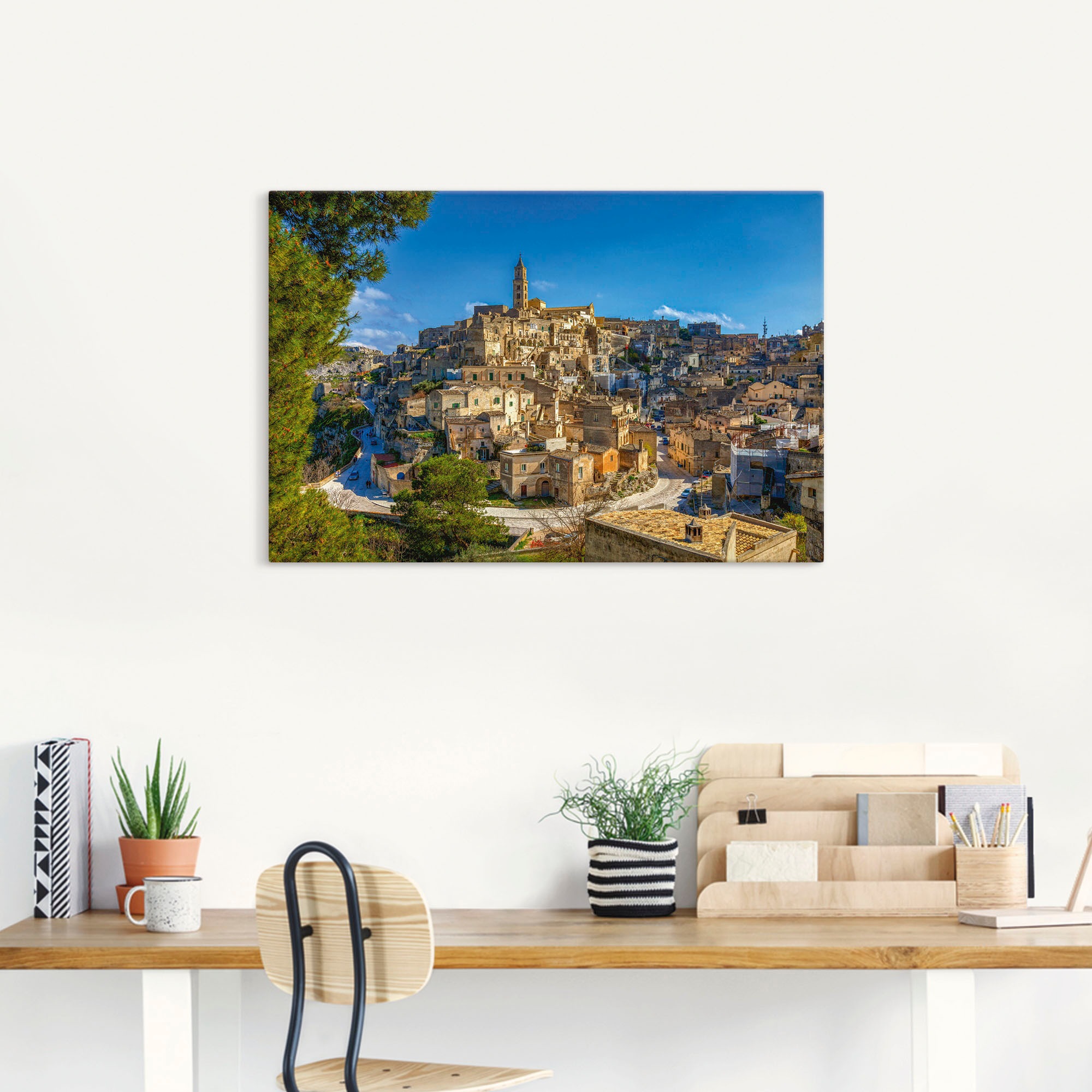 Artland Leinwandbild »Historische Altstadt von Matera Italien« Italien 1 Stk. tlg. auf Holzrahmen gespannt