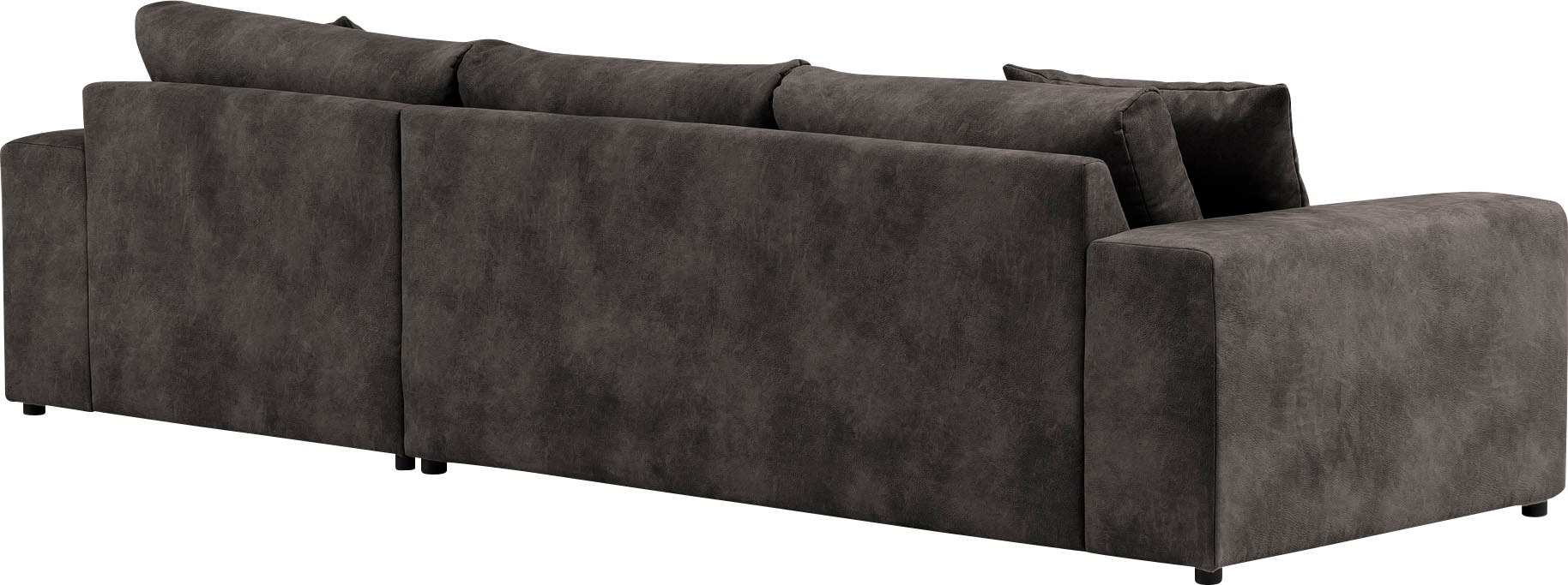 andas Ecksofa »SLEETLAND XXL in Samtvelours oder Vintage-Leder-Optik, L-Form,«, besonders gross und bequem