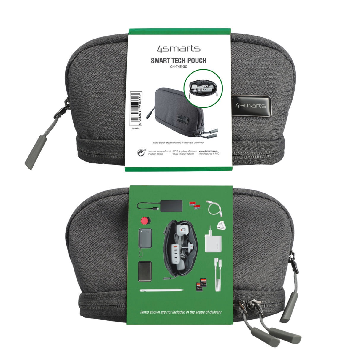 4smarts Aufbewahrungstasche »Smart Tech-Pouch On-the-go« YYK-Reisverschlüsse, 5 Fächer