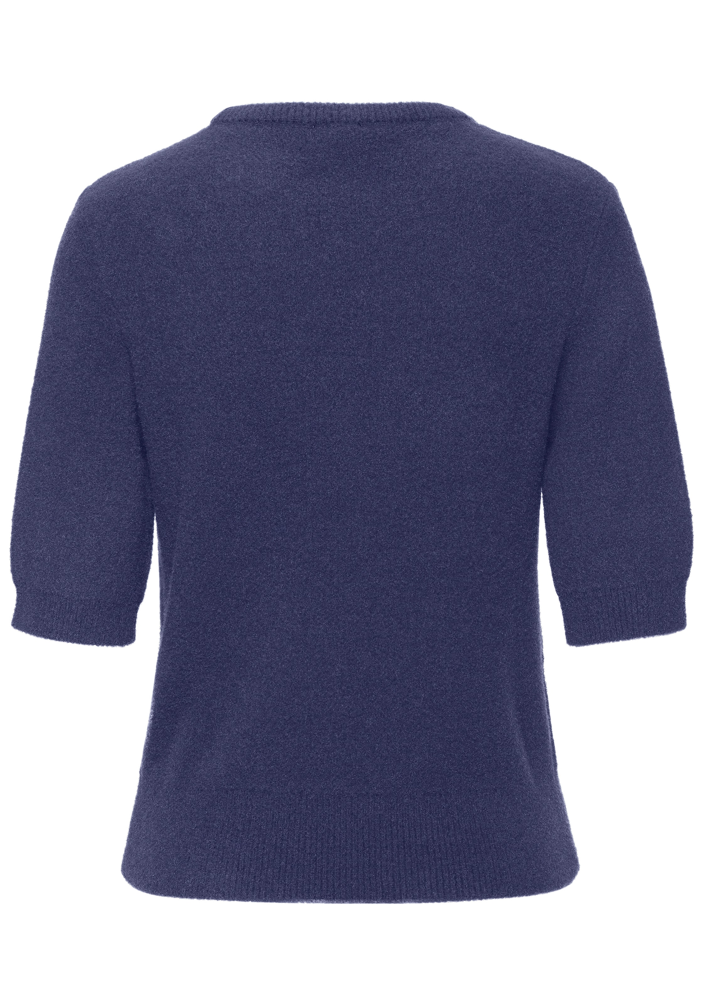 LASCANA Pull à manches courtes , flauschiger Strickpullover, figurnaher Schnitt