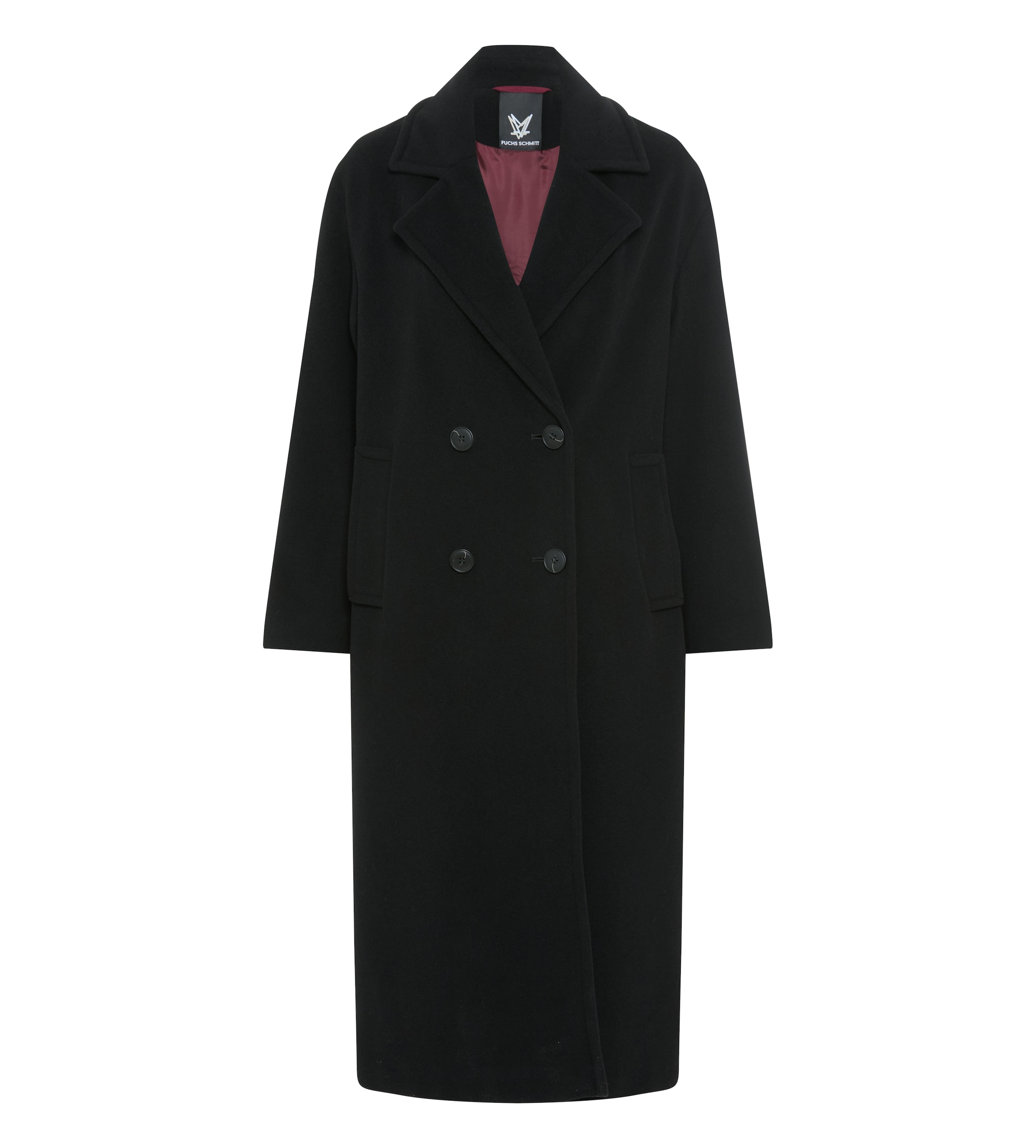 Fuchs Schmitt Manteau en laine coupe régulière, mélange laine, double boutonnage
