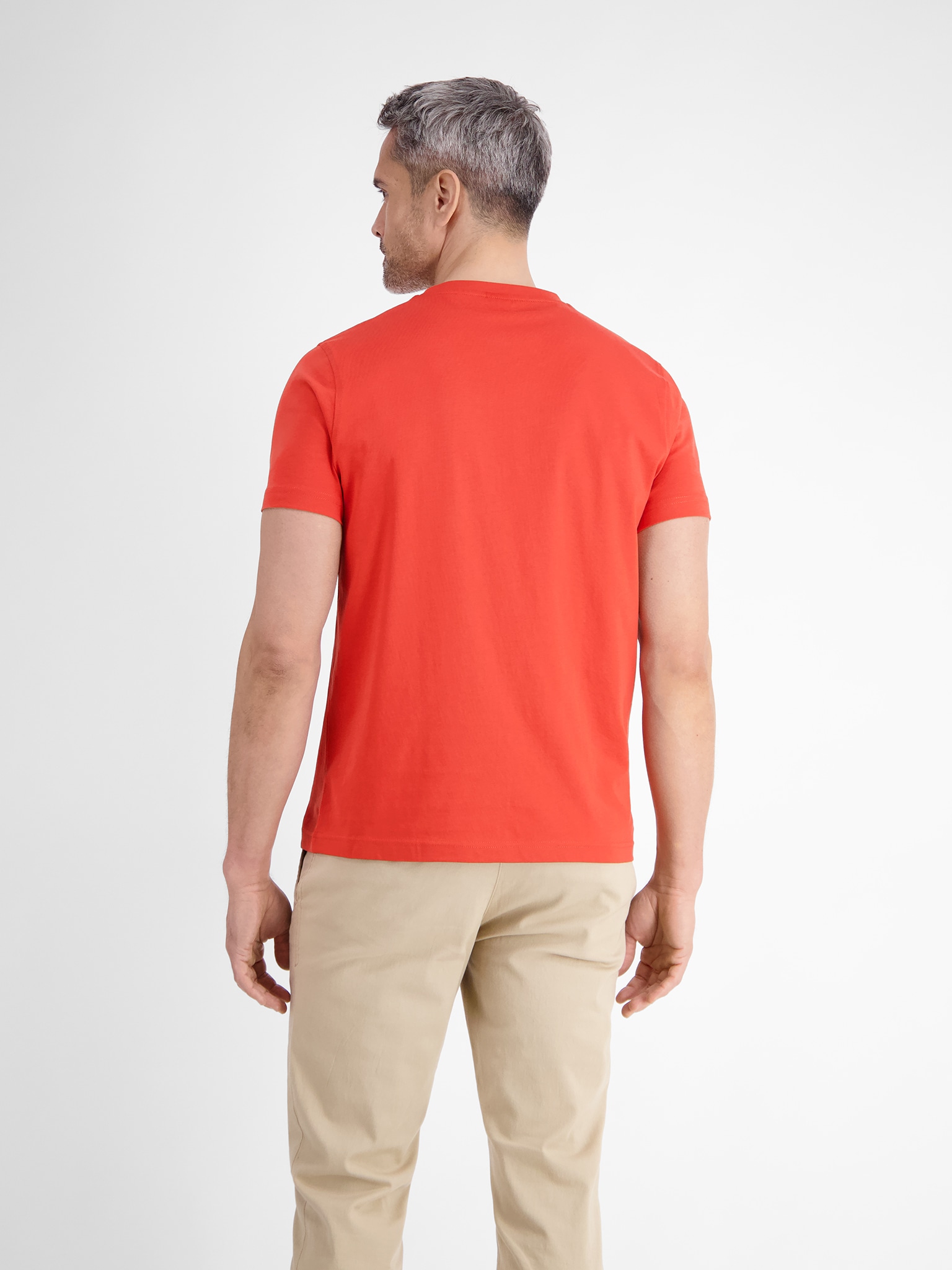 LERROS Rundhalsshirt mit Logo Stickerei