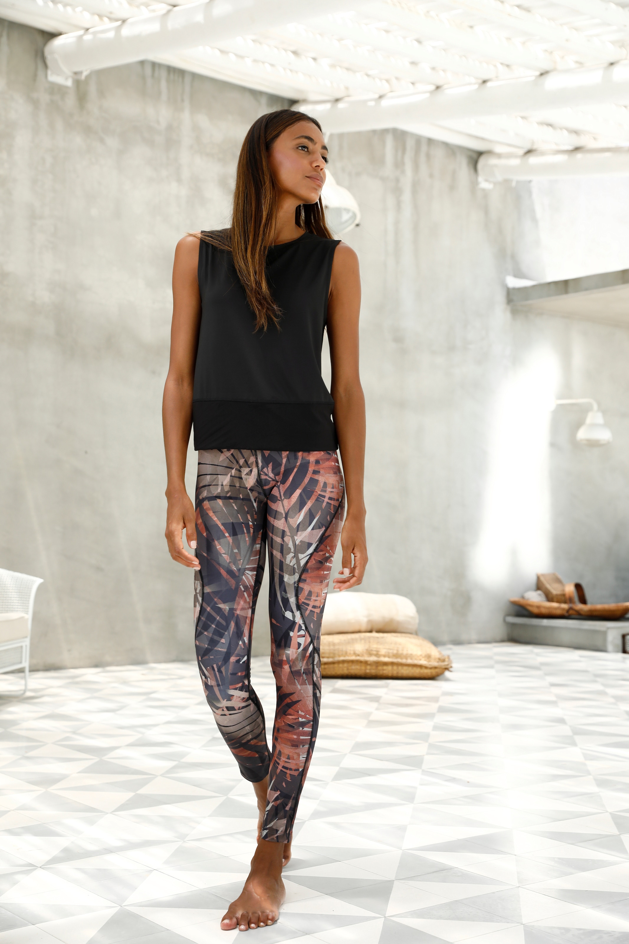 LASCANA ACTIVE Leggings Loungewear »Tropical«, auf abstraktem Palmenprint, versandkostenfrei mit