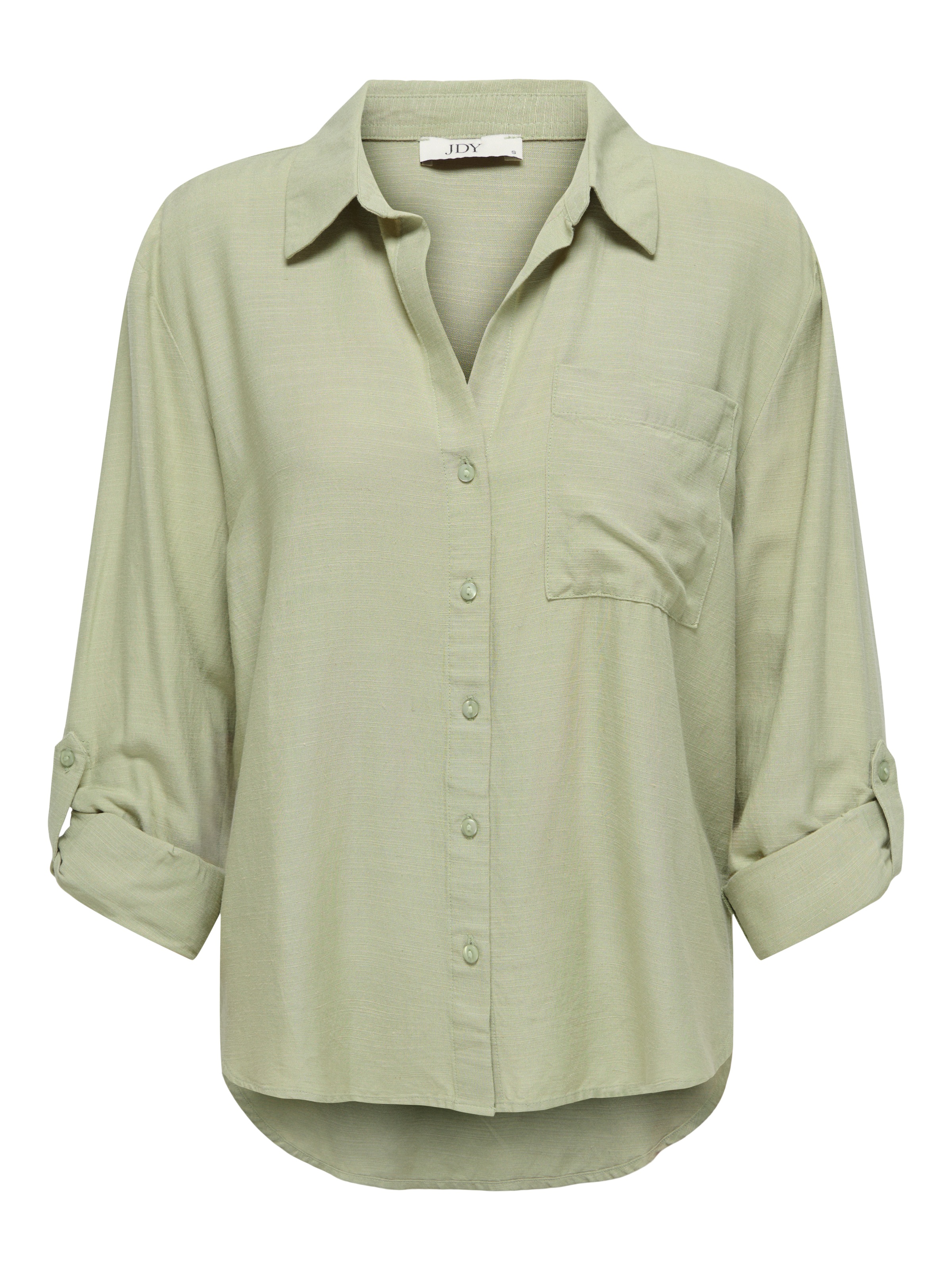 JDY Blouse chemise »JDYCAYA LINEN LOOSE L/S SHIRT WVN DIA« avec lin