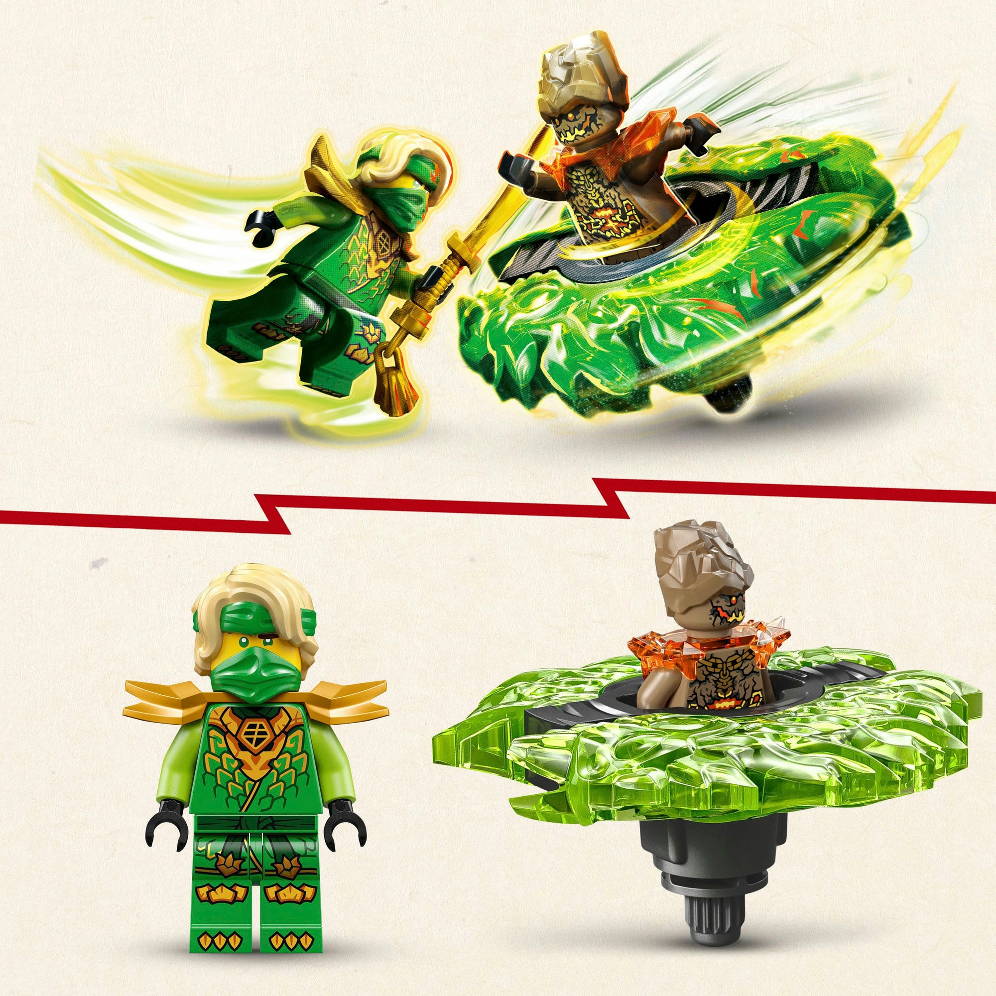 LEGO® Konstruktionsspielsteine »Lloyd vs. Erdmonster-Spinner (71850), LEGO Ninjago«