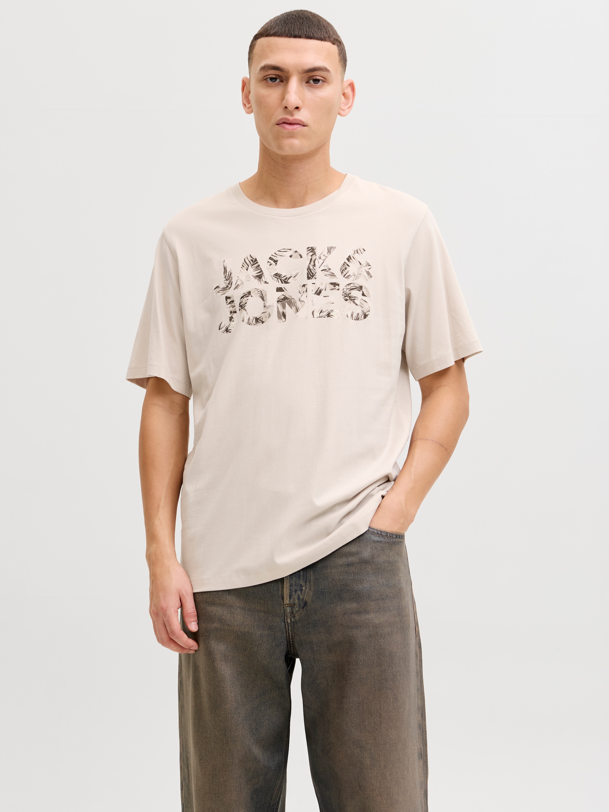 Image of Jack & Jones Kurzarmshirt "JJEJEFF LOGO TEE SS SN" mit Logoprint