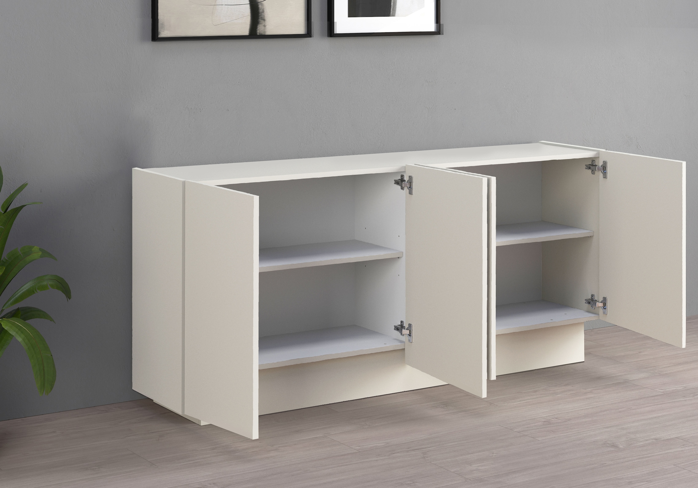 INOSIGN Sideboard »VELA, Sideboard, Breite 160 cm, Design mit schrägen Türen«, (1 St.), Made in Italy, Masse-B/T/H: 160x35x75,Sideboard, Anrichte, Kommode