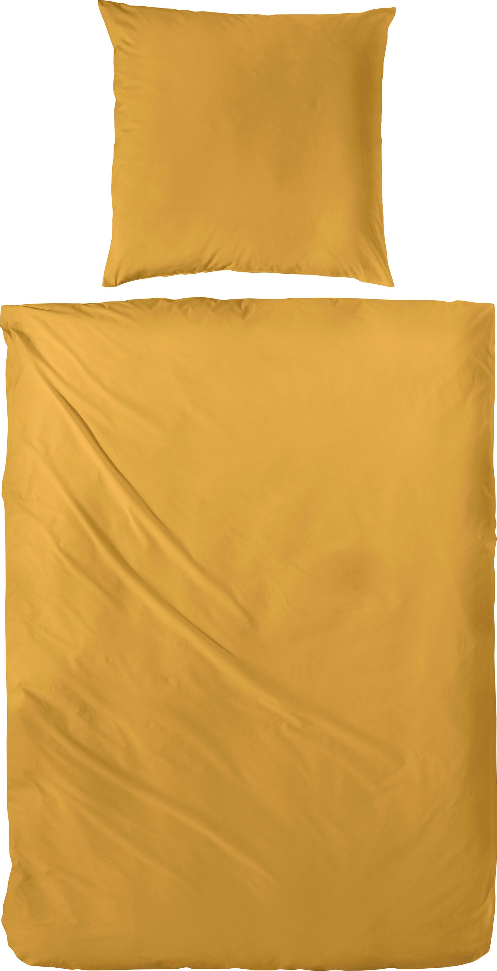 Primera Bettwäsche "Uni Luxus-Satin in Gr. 135x200, 155x220 oder 200x200 cm" 3 Stk. Bettwäsche aus Baumwolle, unifarbene Bettwäsche mit Reißverschluss