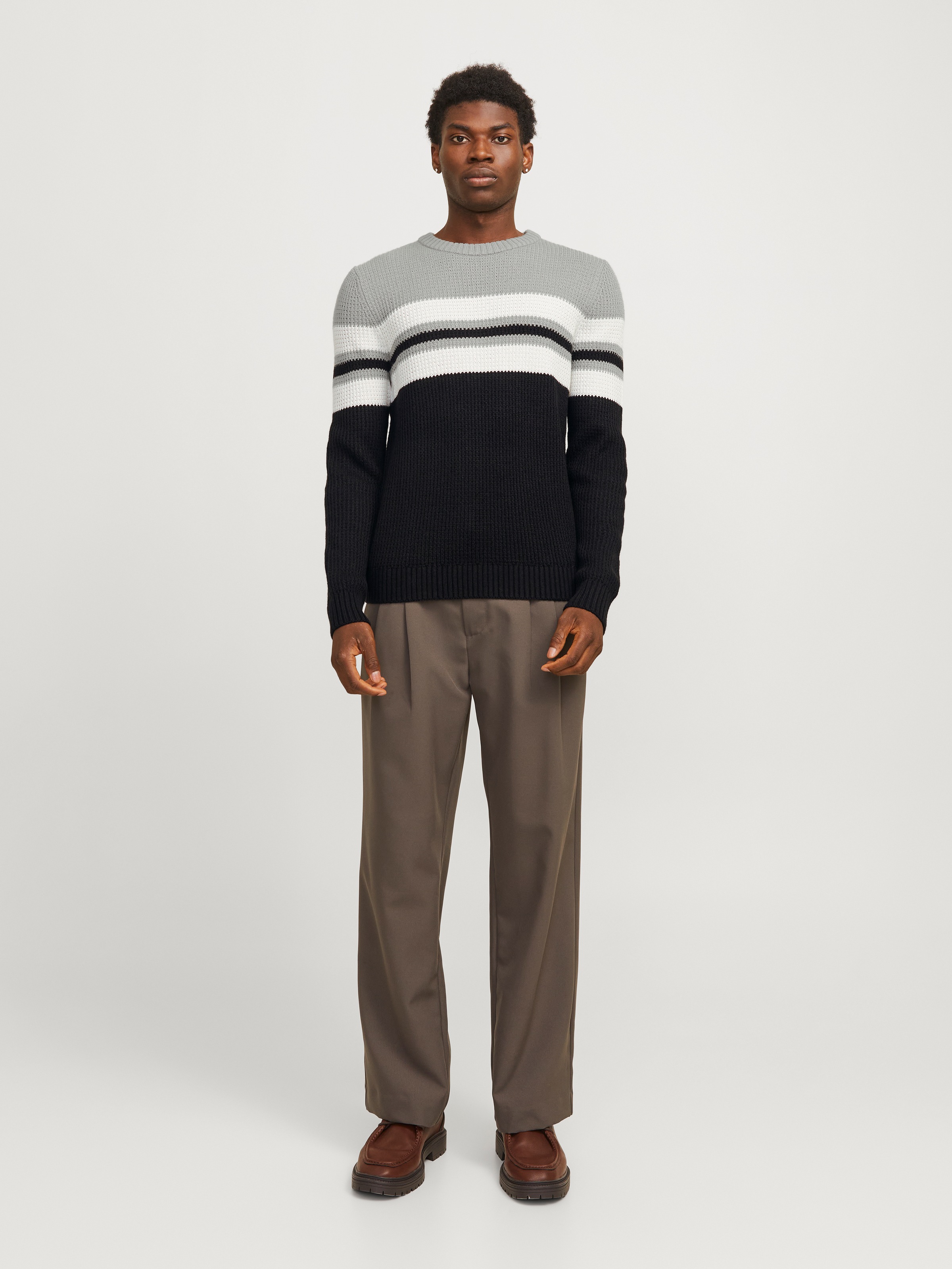 Jack & Jones Rundhalspullover »JJSANDER KNIT CREW NECK«
