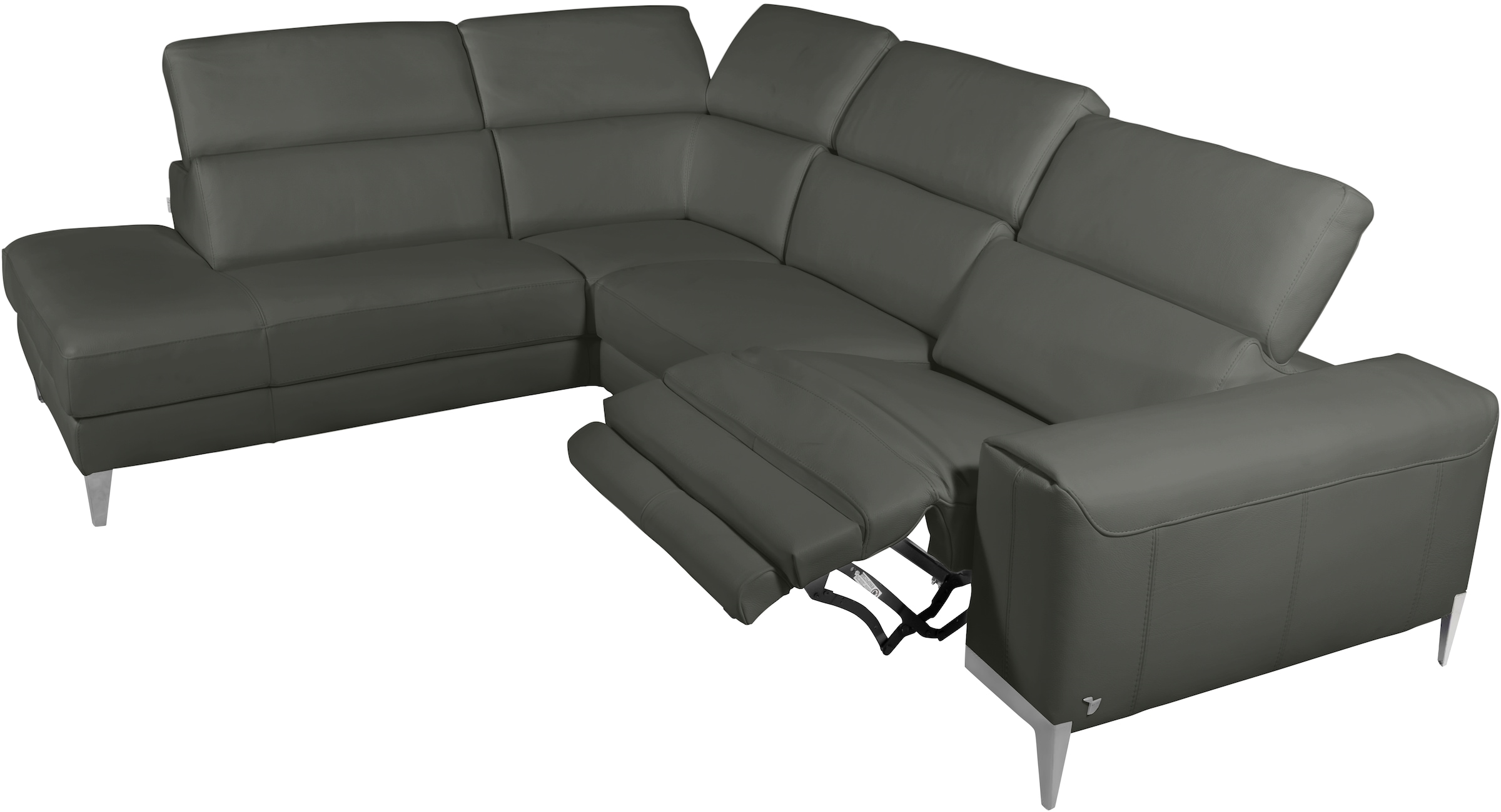 CALIA ITALIA Canapé d'angle »Benja, Designsofa mit erstklassigen Komfortfunktionen zum Wohlfühlen« en cuir, avec fonction relax électrique